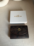 Signature Canvas Wallet - Dark Brown