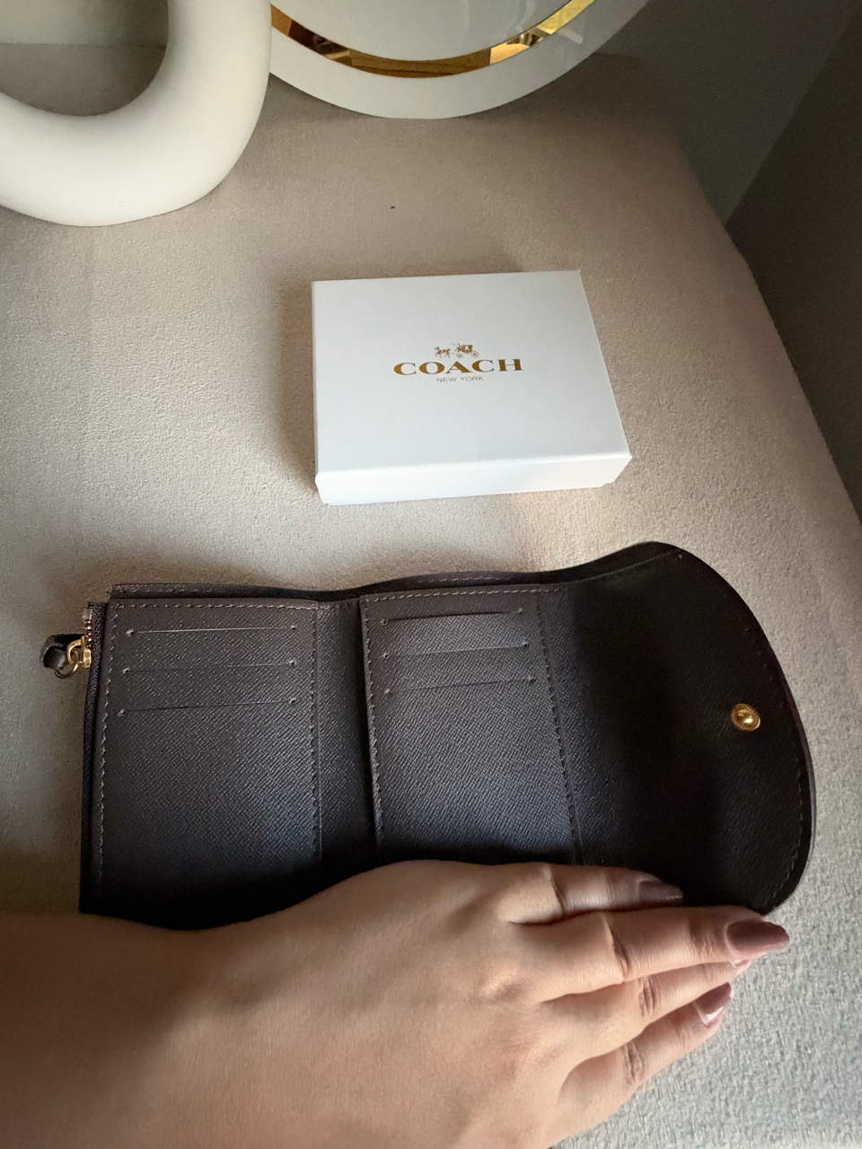 Signature Canvas Wallet - Dark Brown