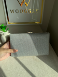 Luxe Shimmer Clutch - Silver