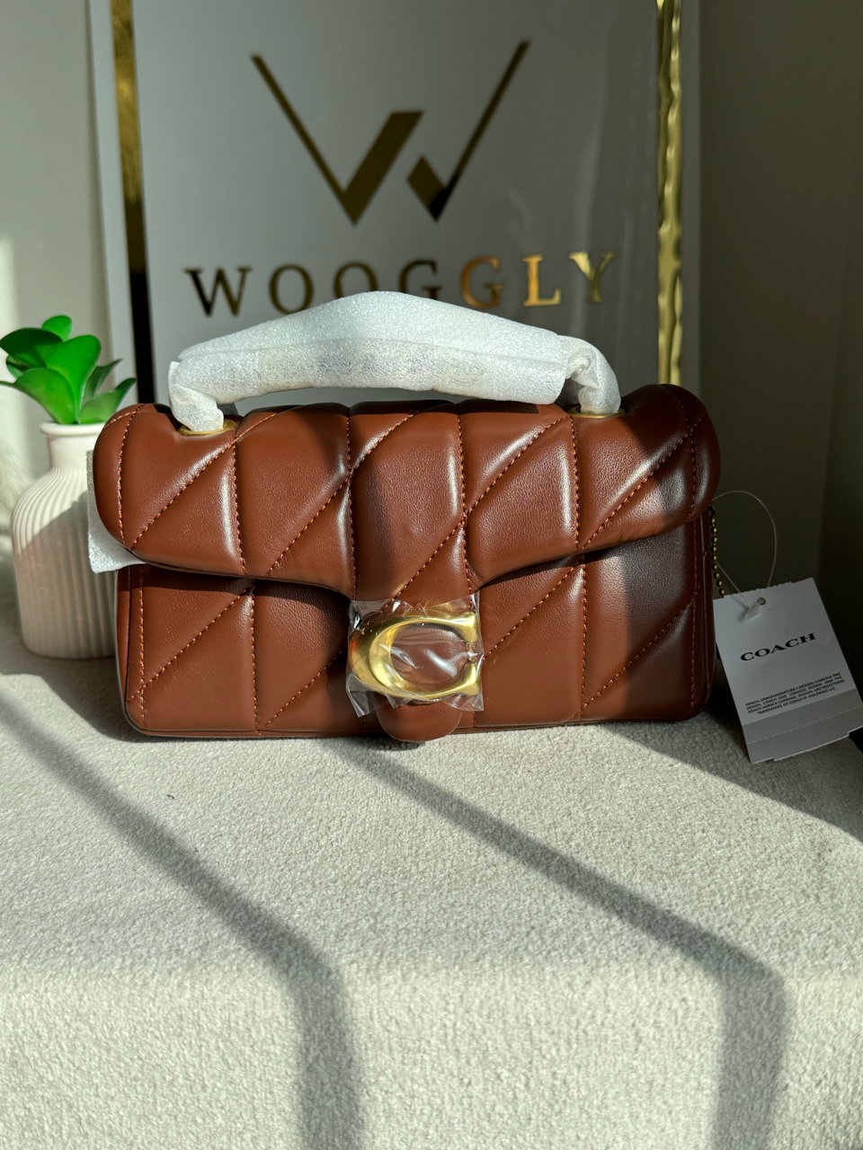 Mini Premium COACH Quilted Tabby (Fall Brown) - BOX PACKING
