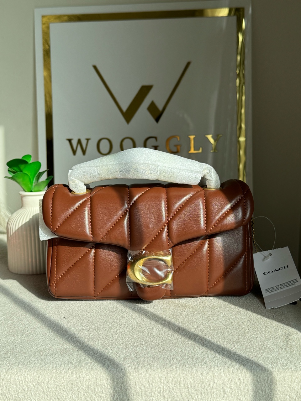 Mini Premium COACH Quilted Tabby (Fall Brown) - BOX PACKING