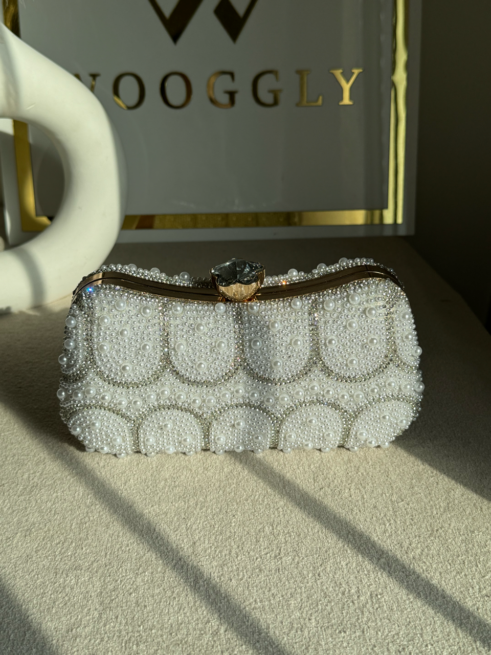 Aura Luxury Pearl Clutch