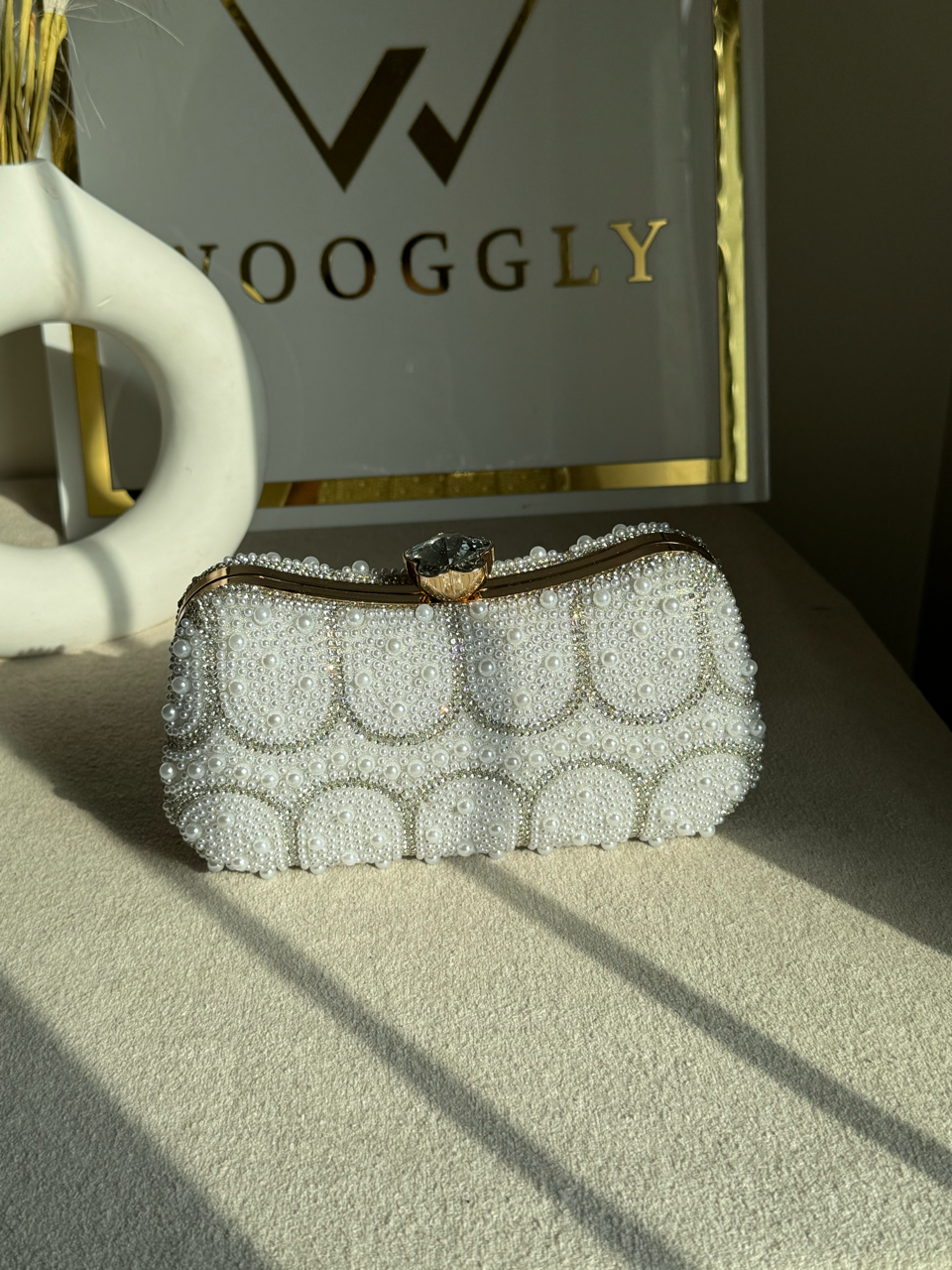 Aura Luxury Pearl Clutch