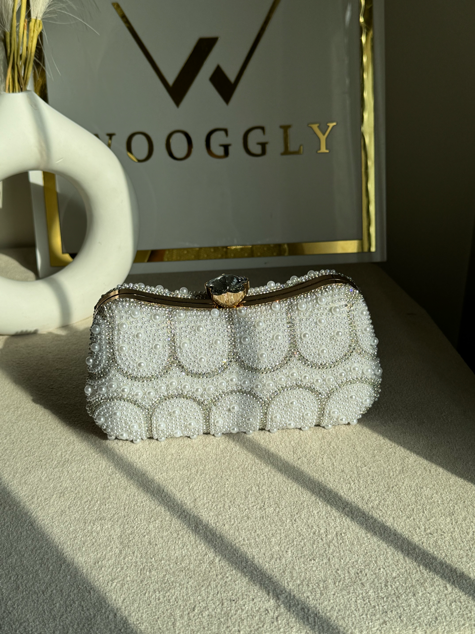 Aura Luxury Pearl Clutch
