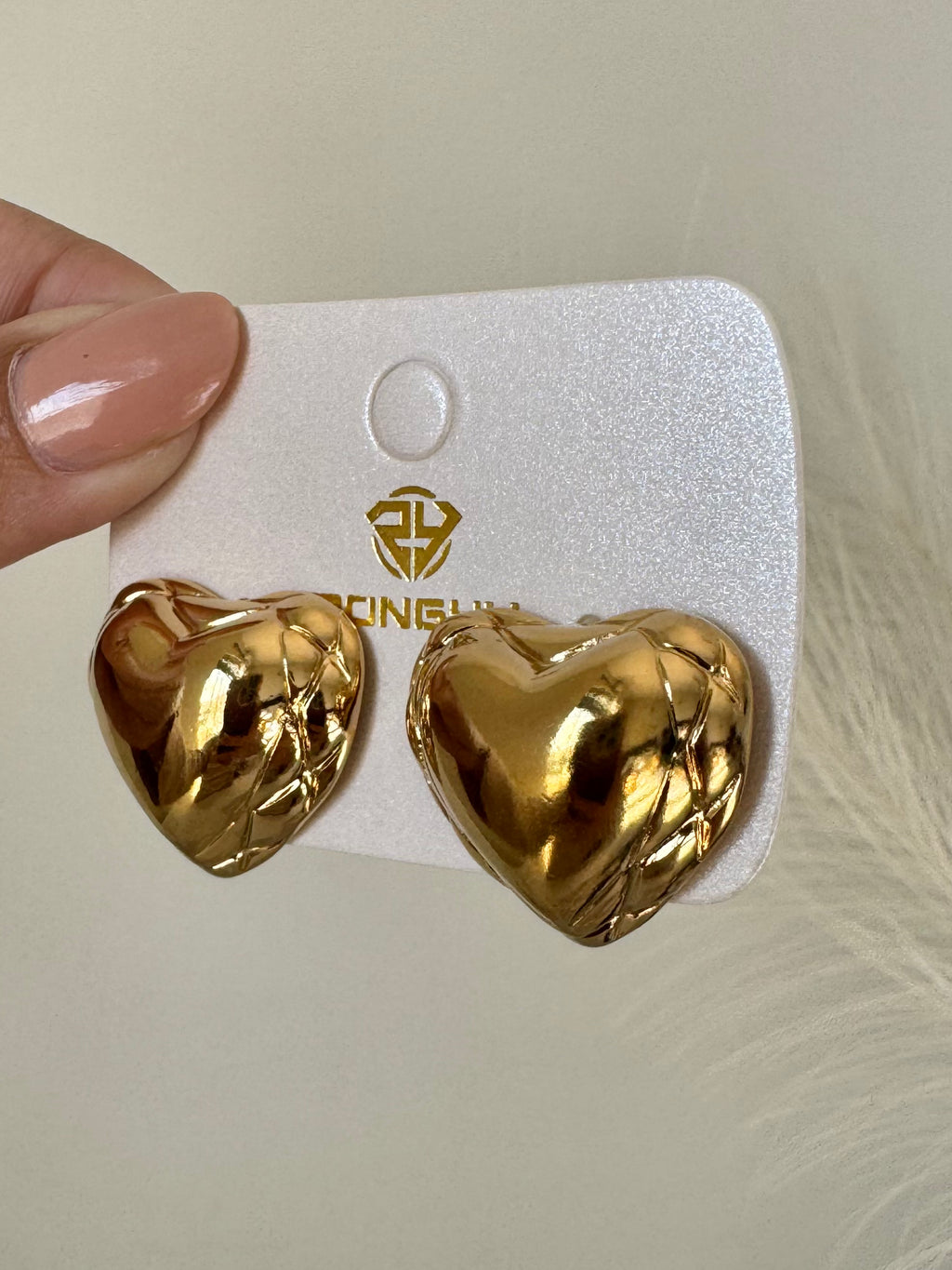 Love Lit Studs - 18K Gold Plated