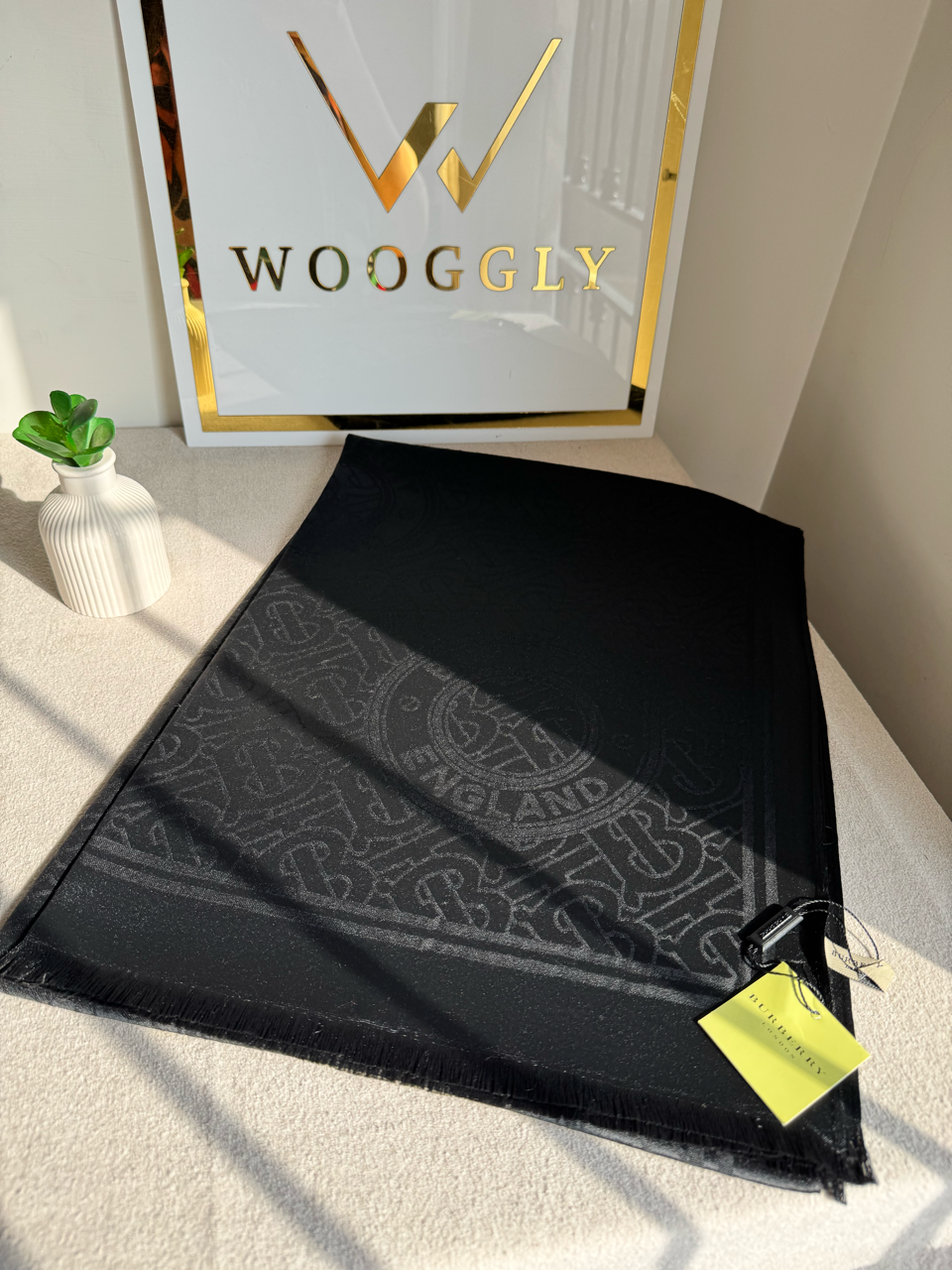 ALL SEASON Burberry Pashmina Stoller - Black & Grey