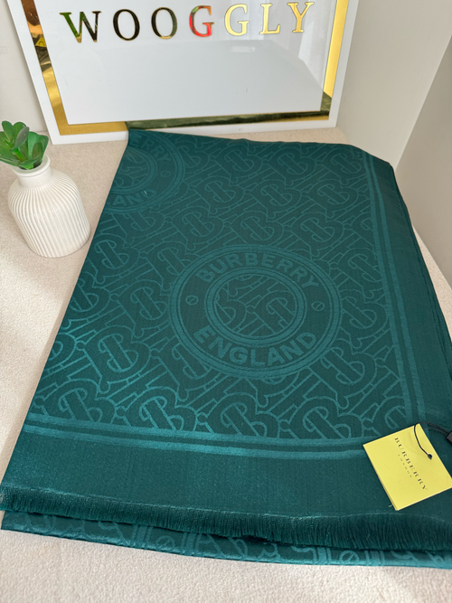 ALL SEASON Burberry Pashmina Stoller - Emerald Green