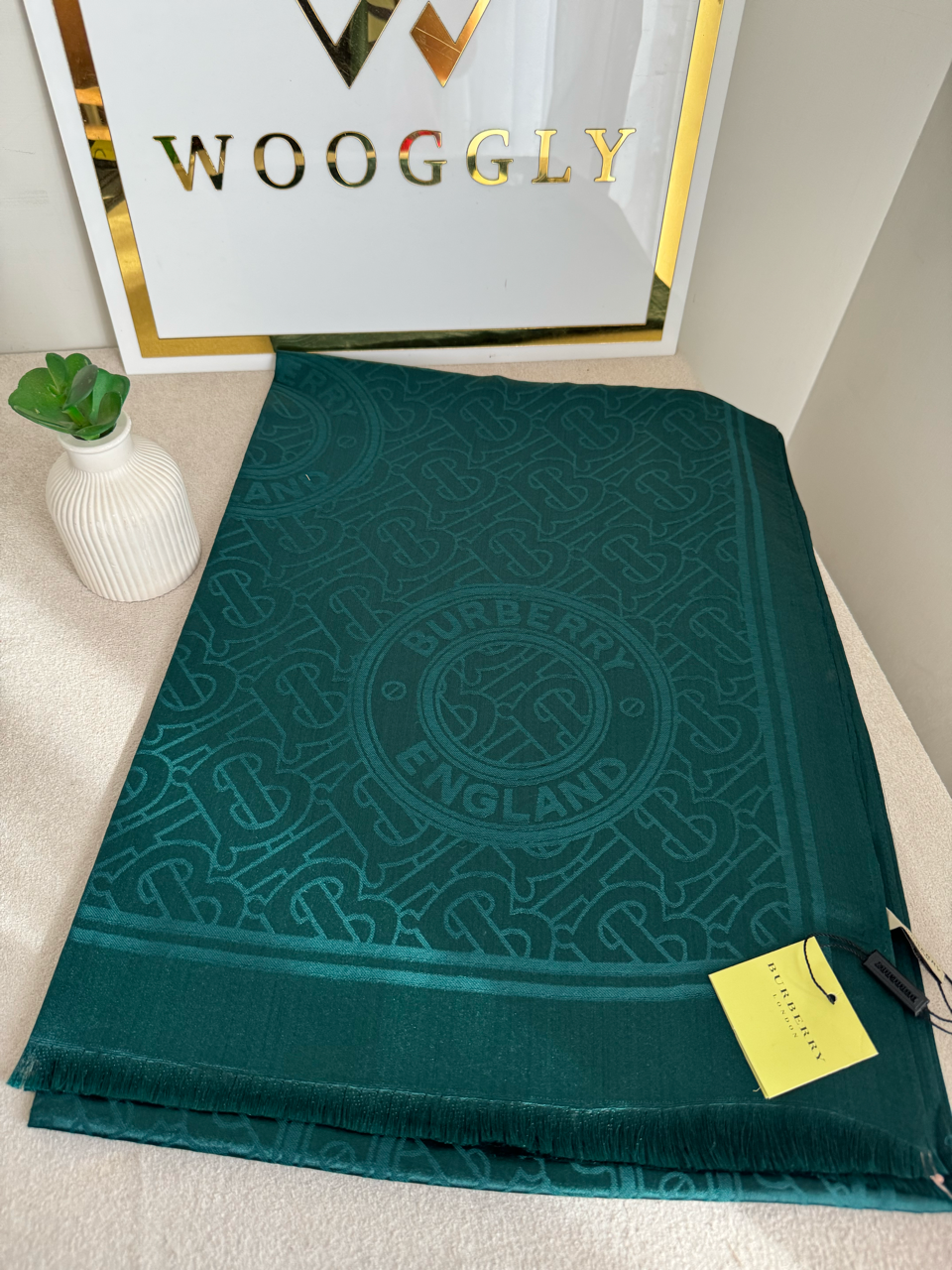 ALL SEASON Burberry Pashmina Stoller - Emerald Green