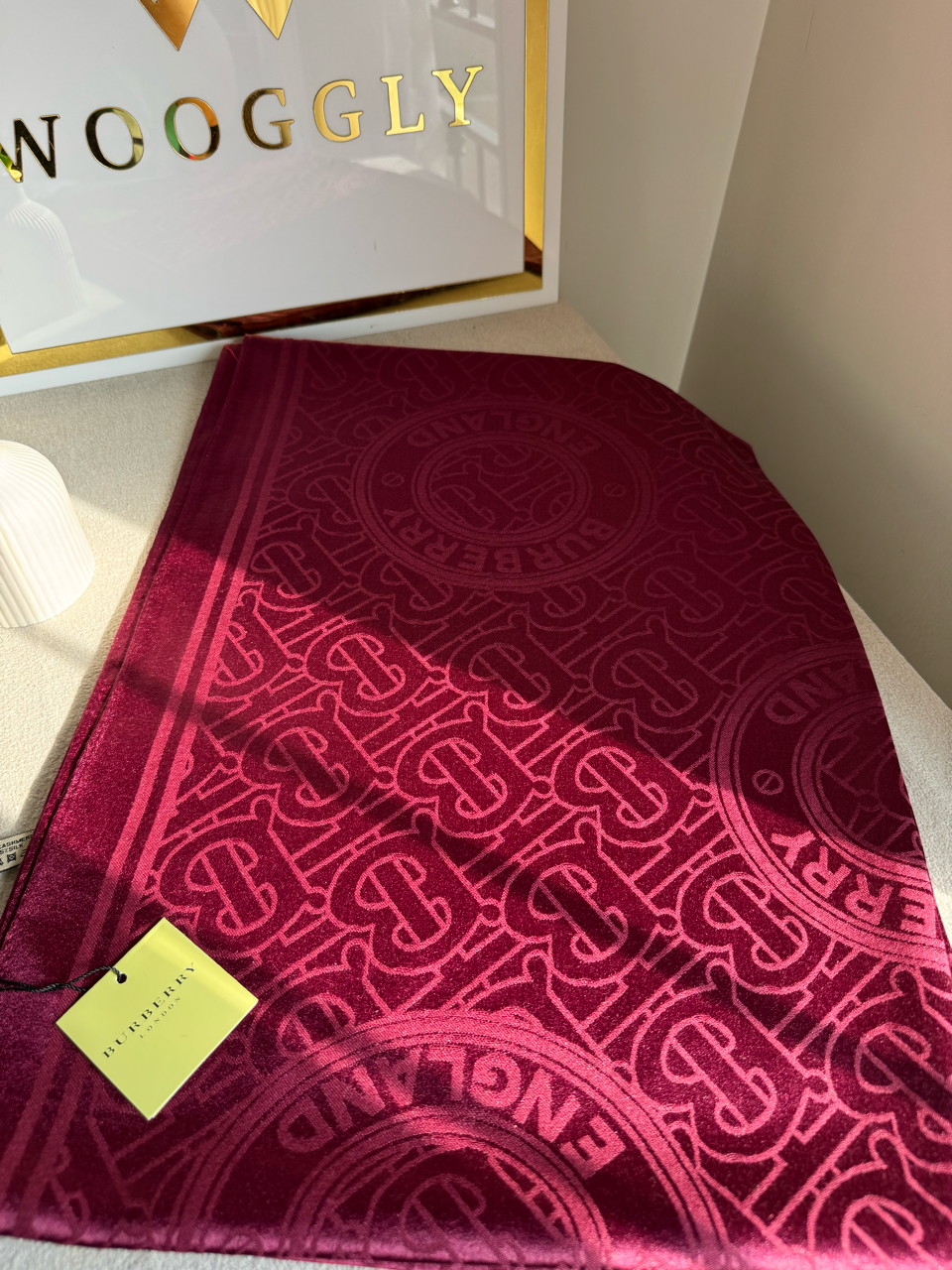ALL SEASON Burberry Pashmina Stoller - Hot Pink