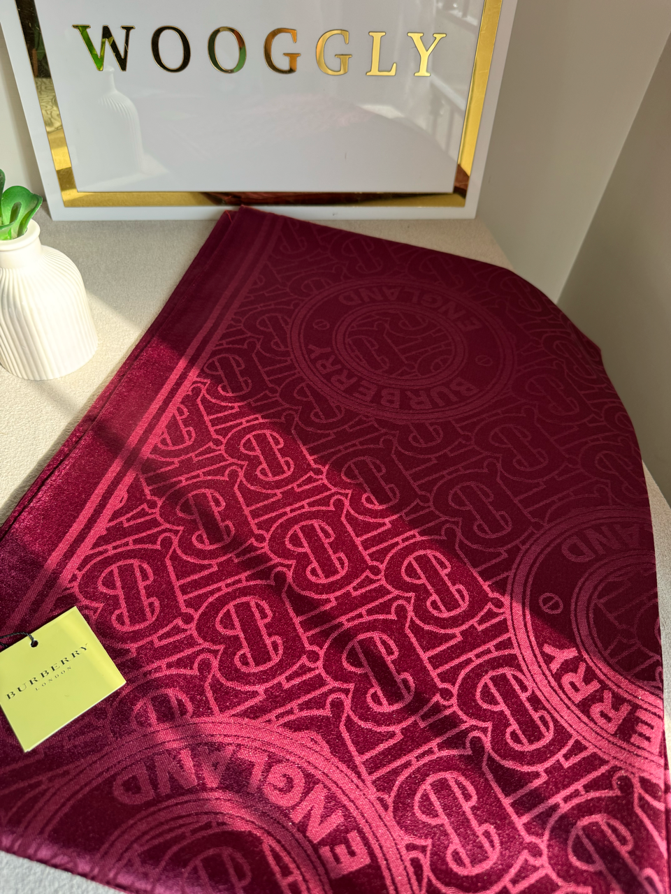 ALL SEASON Burberry Pashmina Stoller - Hot Pink
