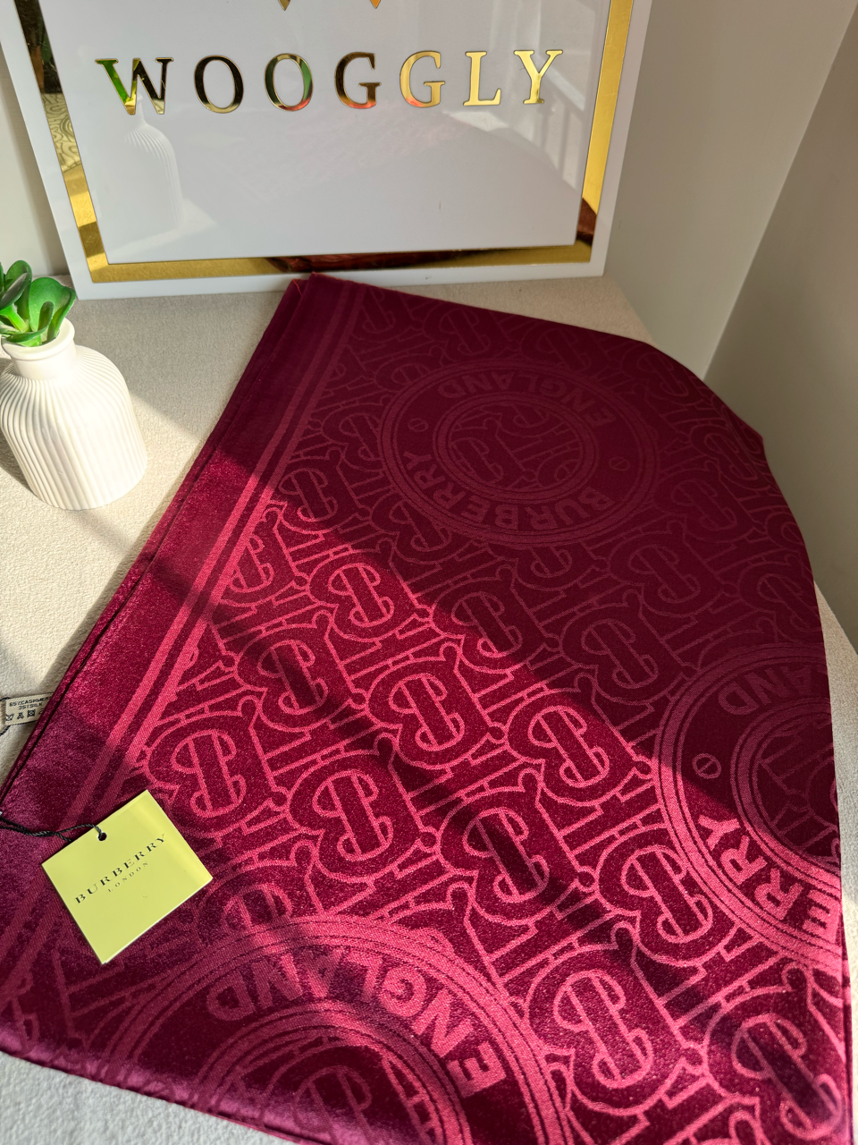 ALL SEASON Burberry Pashmina Stoller - Hot Pink