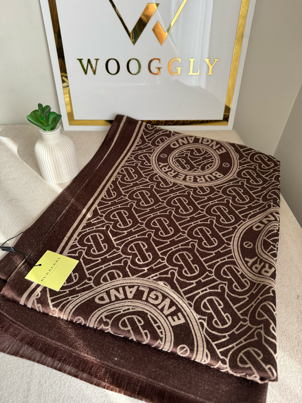 ALL SEASON Burberry Pashmina Stoller - Brown & Beige