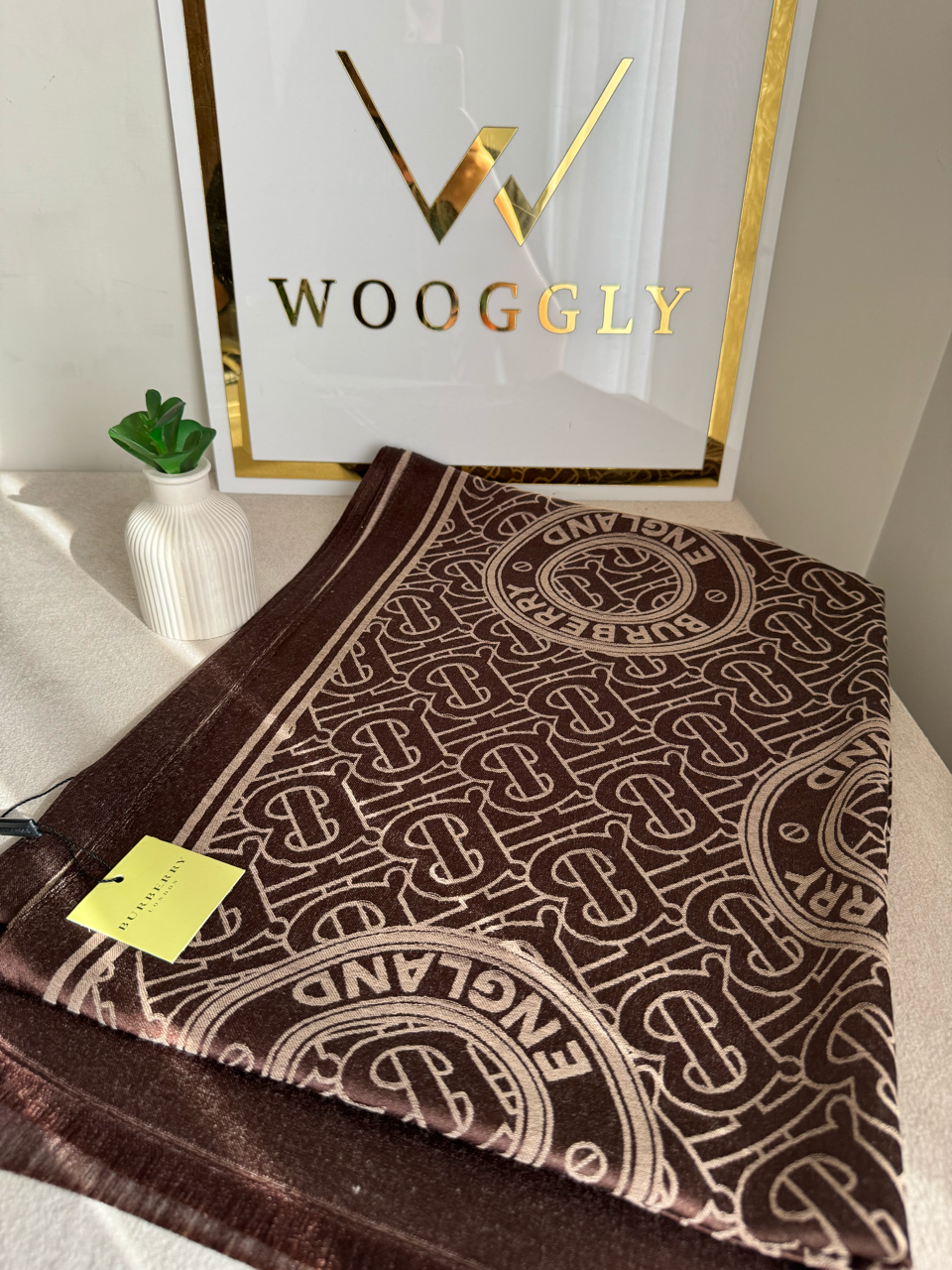 ALL SEASON Burberry Pashmina Stoller - Brown & Beige