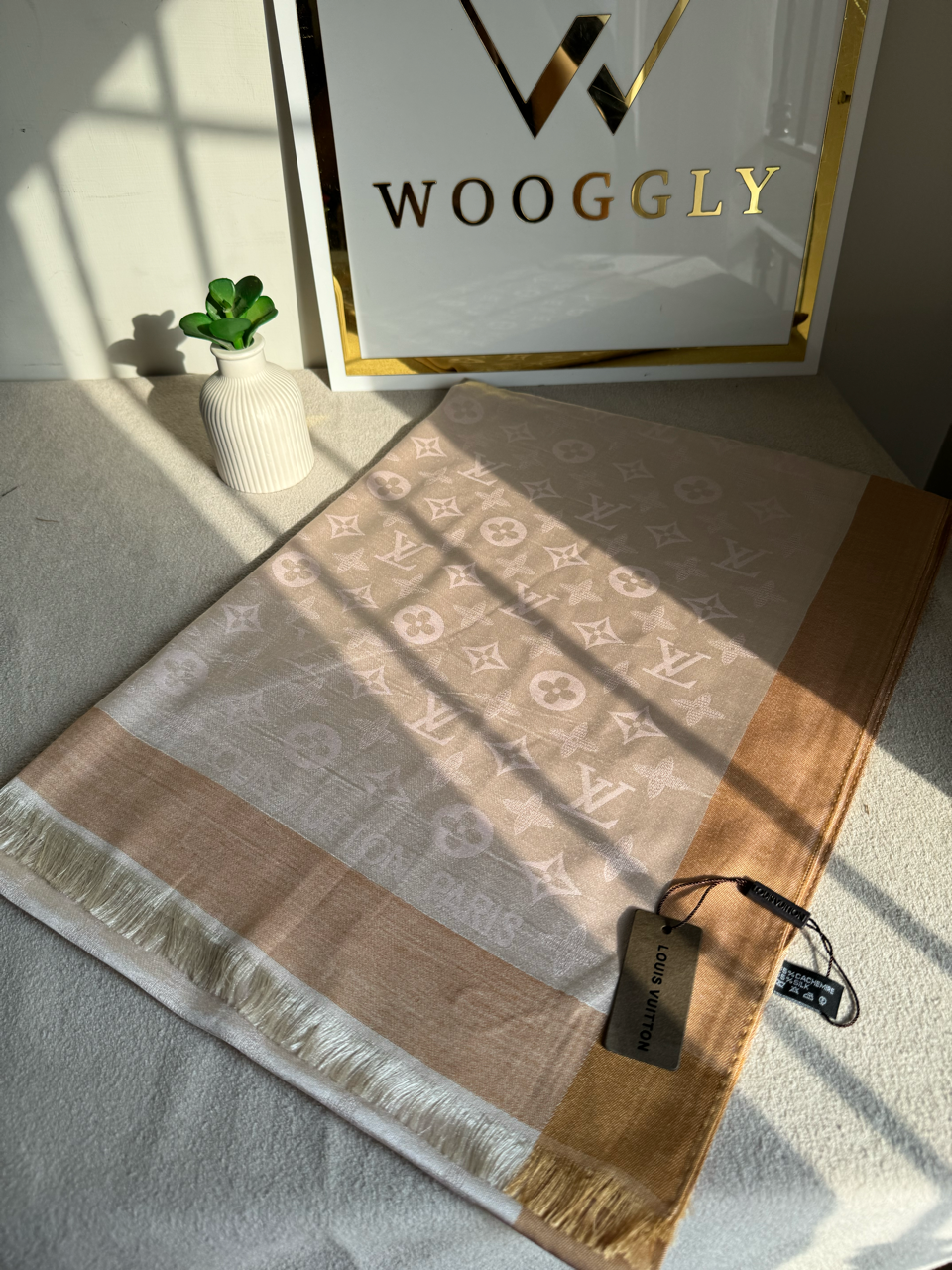 ALL SEASON LV Pashmina Stoller - Peach & Gold