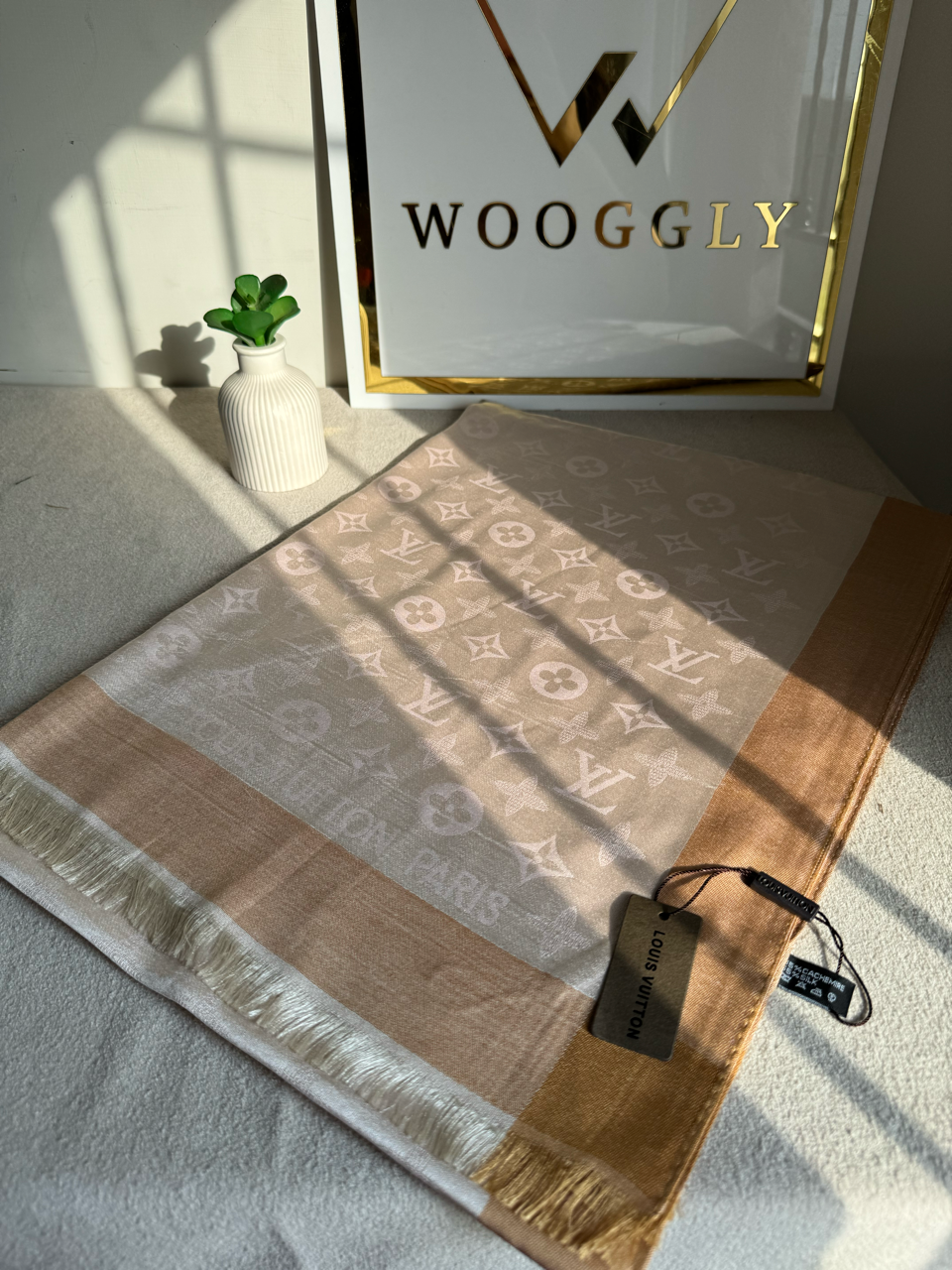 ALL SEASON LV Pashmina Stoller - Peach & Gold