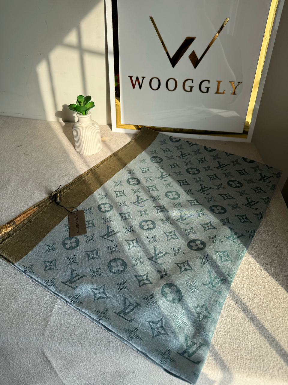 ALL SEASON LV Pashmina Stoller - Khaki Green & Bronze