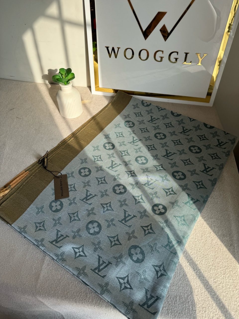 ALL SEASON LV Pashmina Stoller - Khaki Green & Bronze