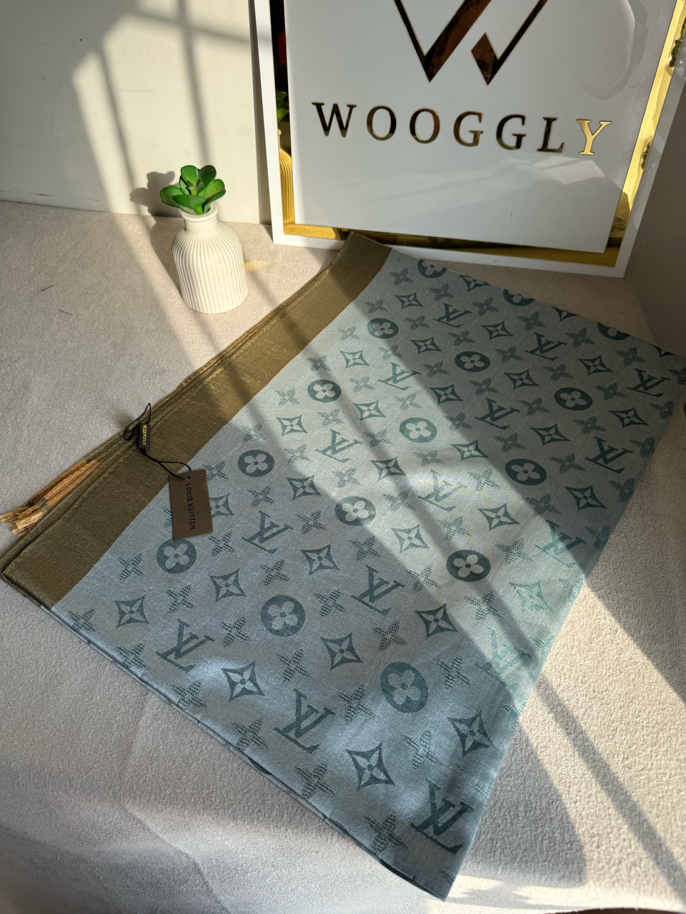 ALL SEASON LV Pashmina Stoller - Khaki Green & Bronze