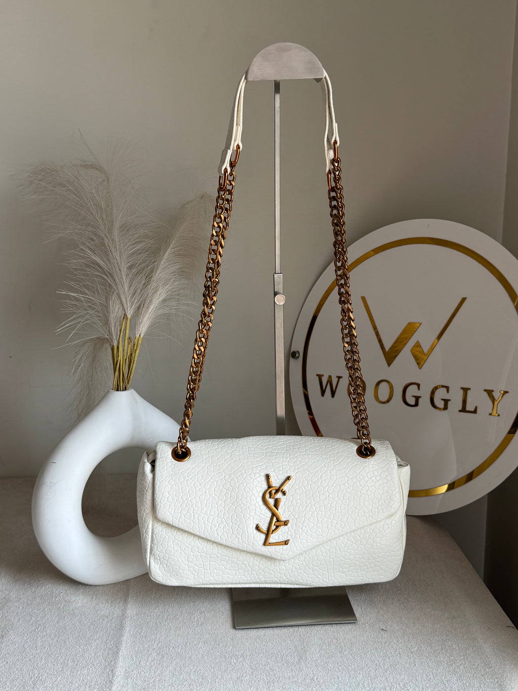 YSL Shoulder Bag - White