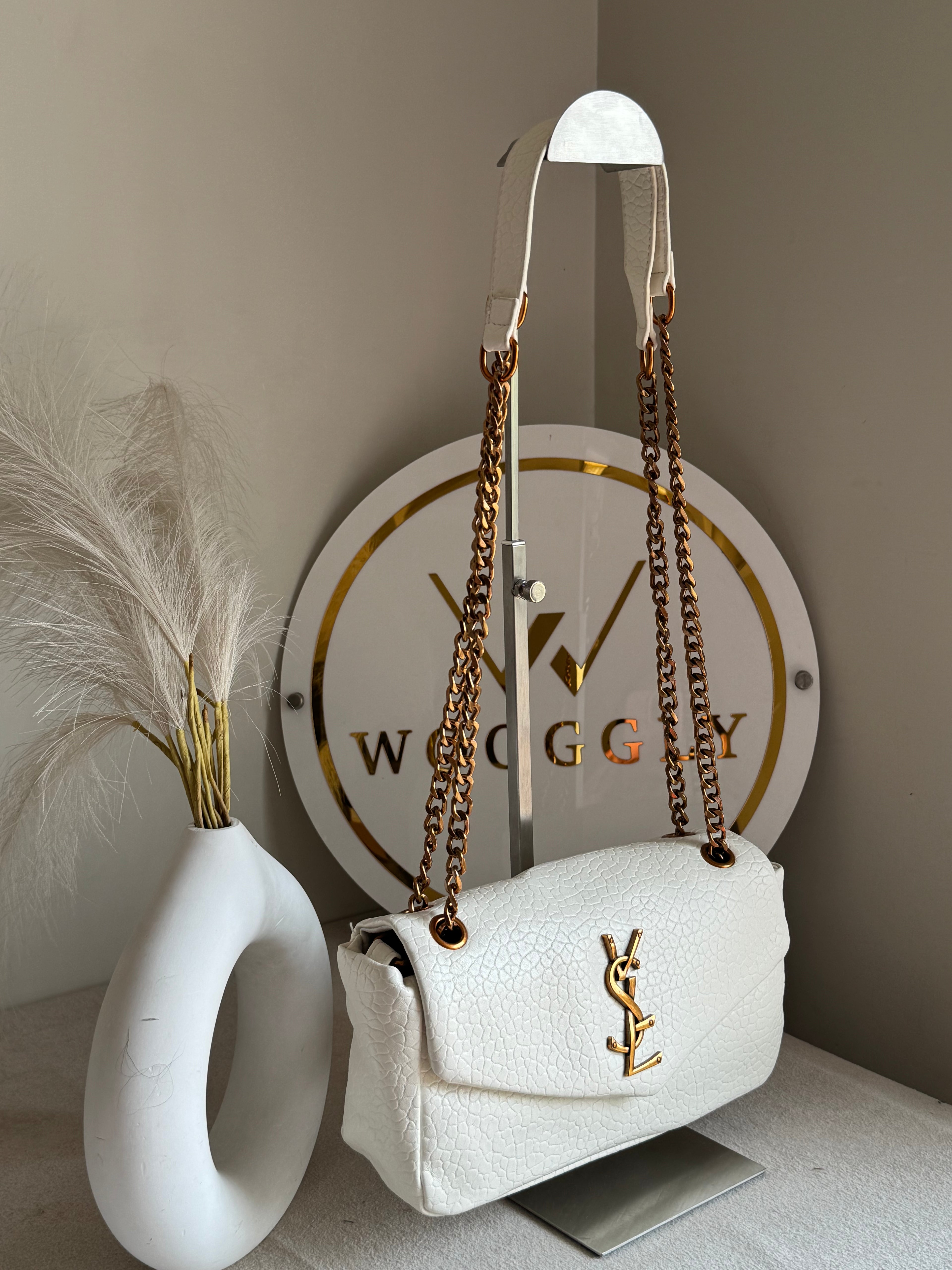 YSL Shoulder Bag - White