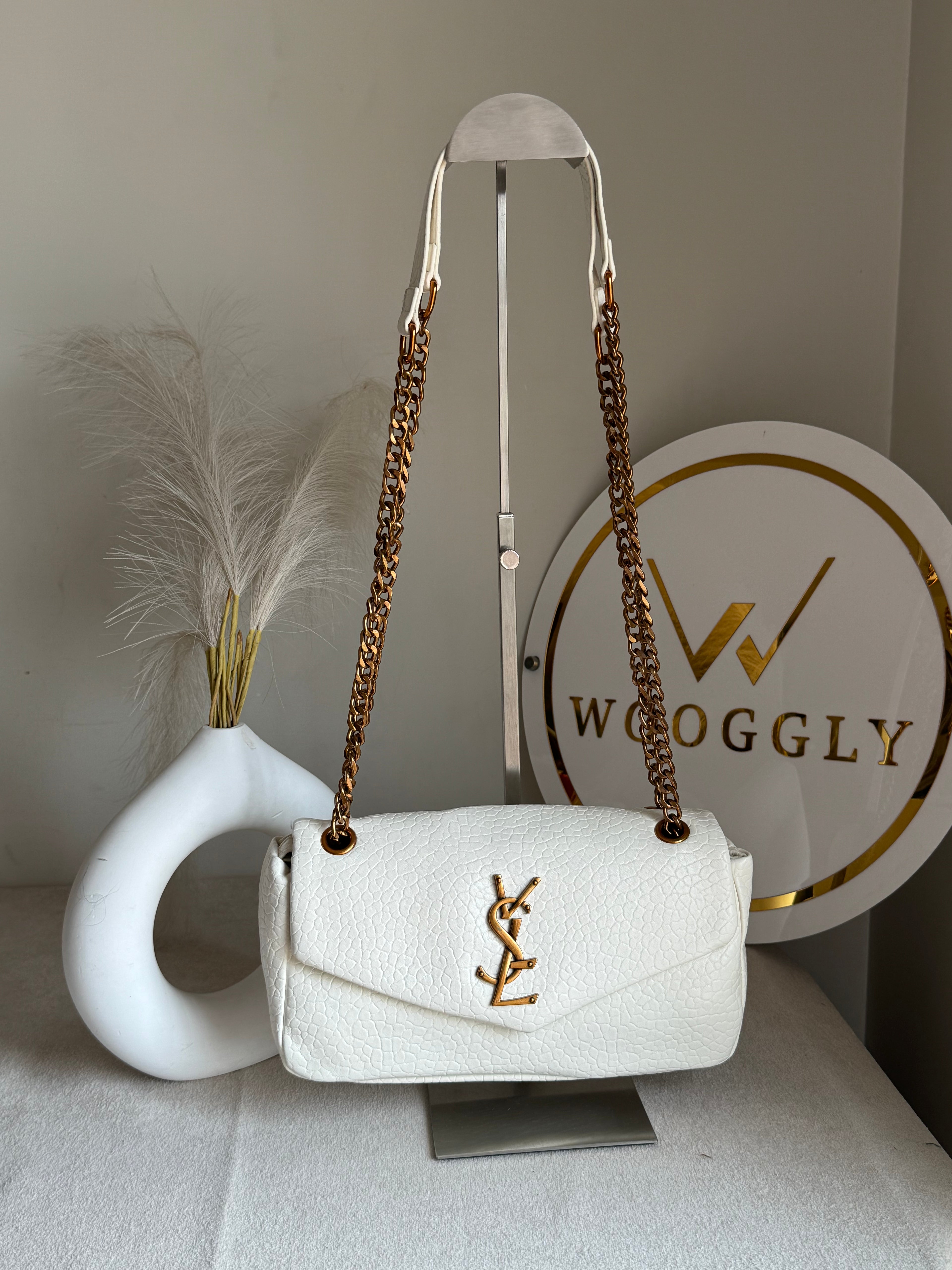 YSL Shoulder Bag - White
