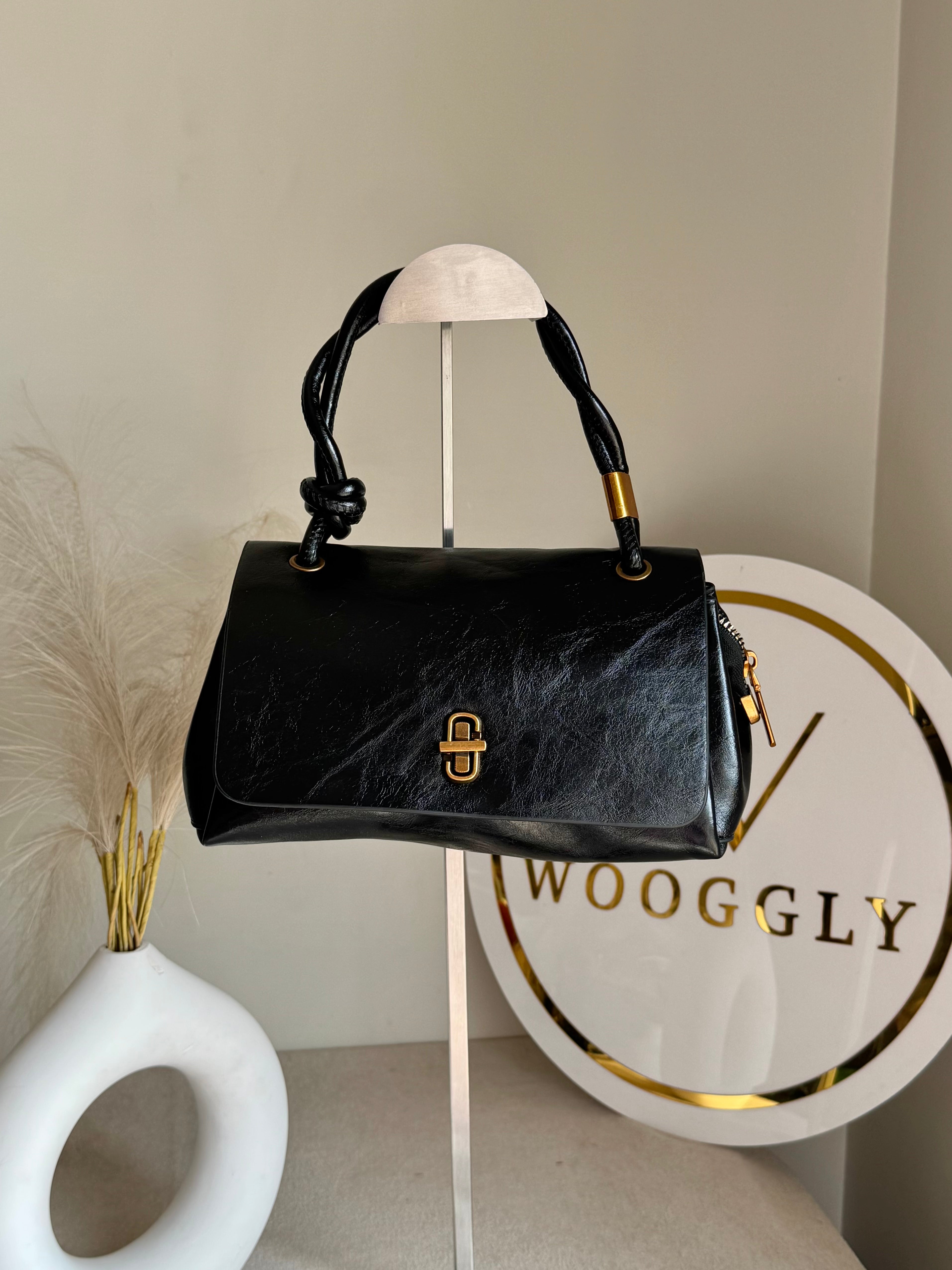 Fall Special Leather Bag - Black