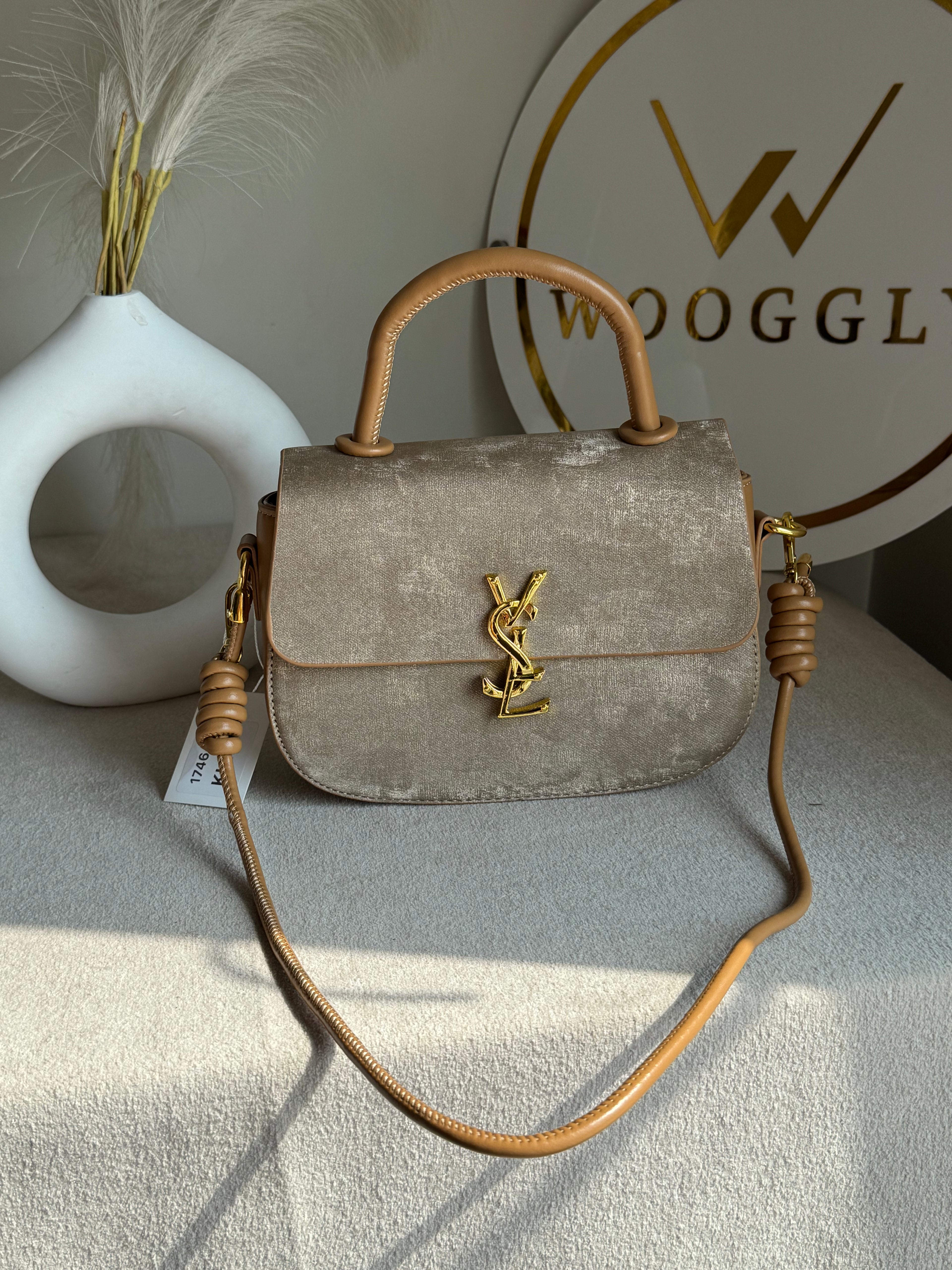 Grand Aura Top-Handle Bag - Champagne Gold