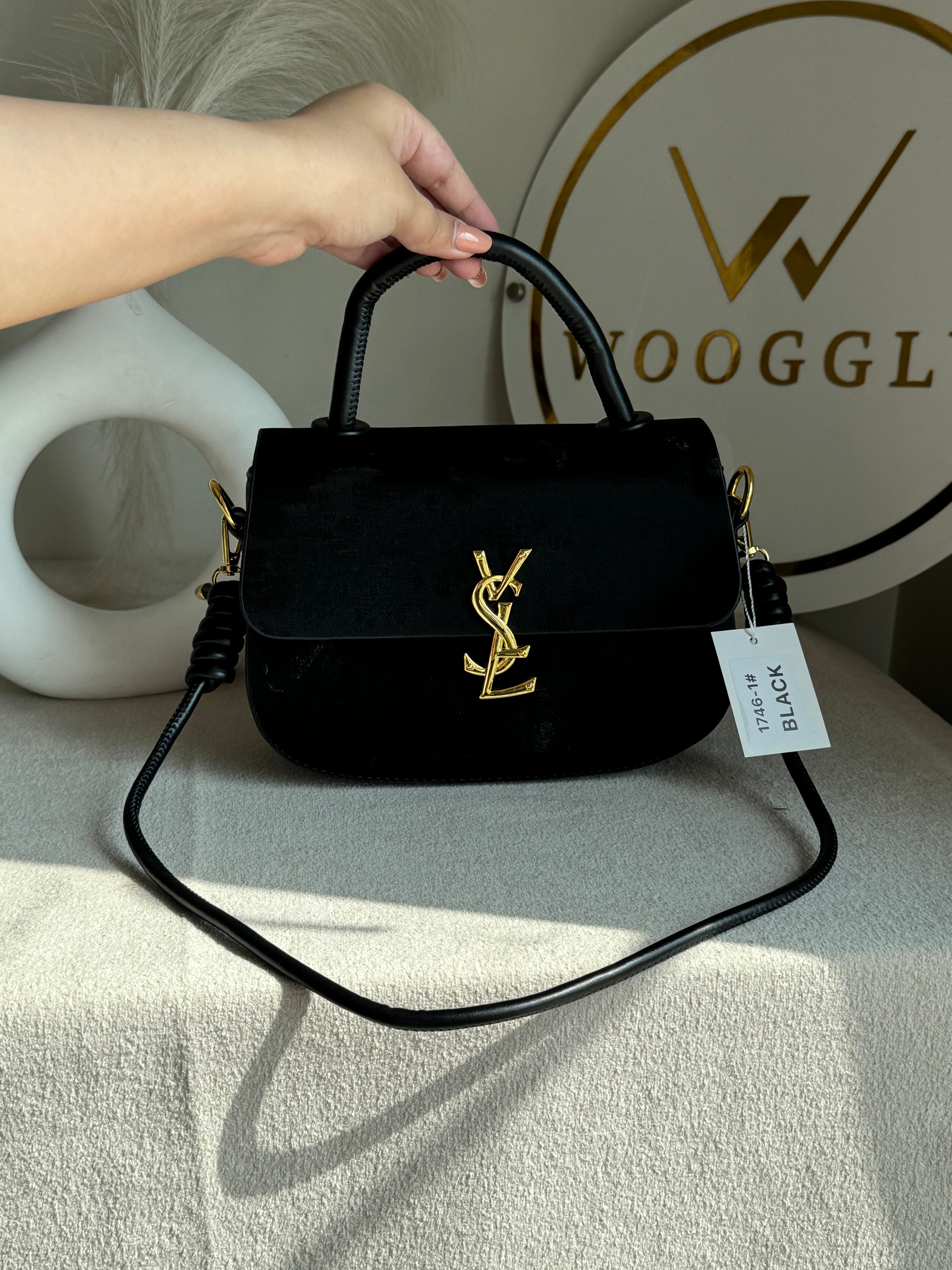 Grand Aura Top-Handle Bag - Black