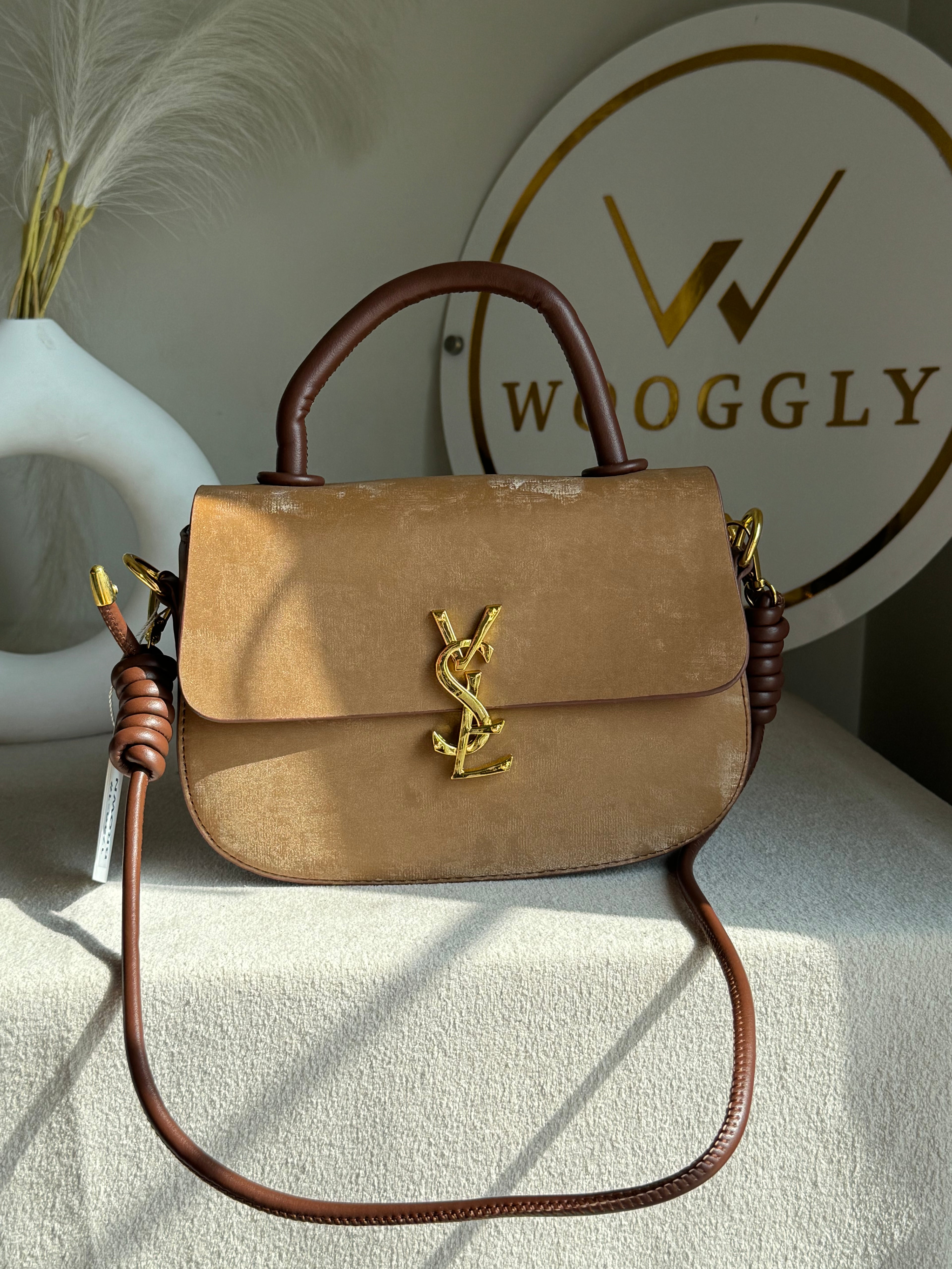 Grand Aura Top-Handle Bag - Brown