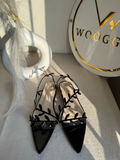 Gianvitto Rossi Flats Champagne Black