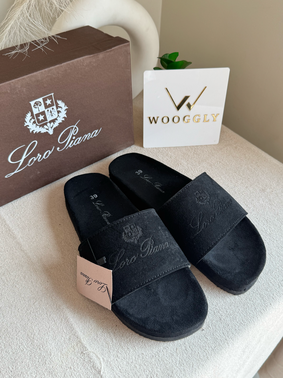 Loro Piana Comfy Slides - Ladies Black