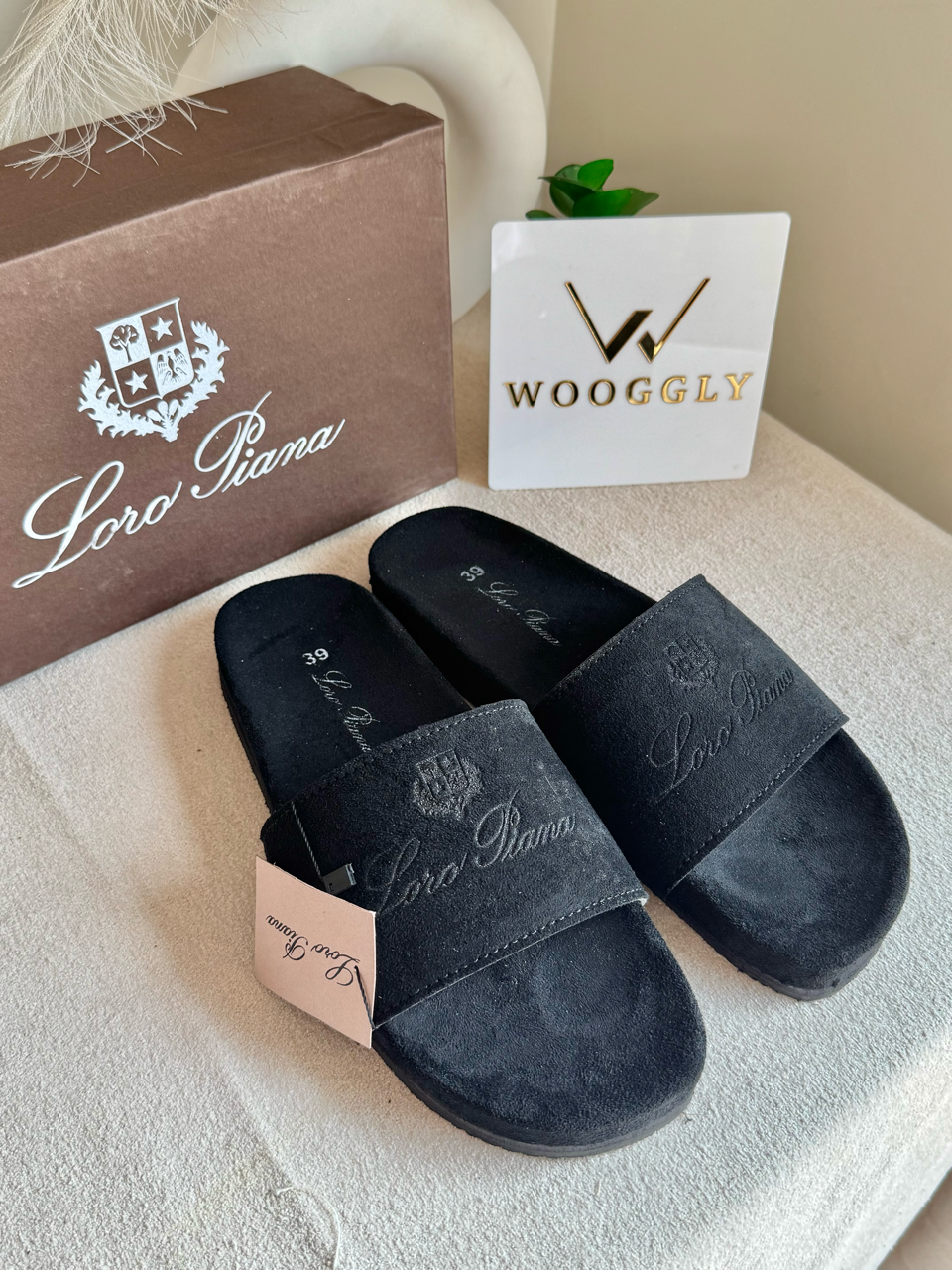 Loro Piana Comfy Slides - Ladies Black