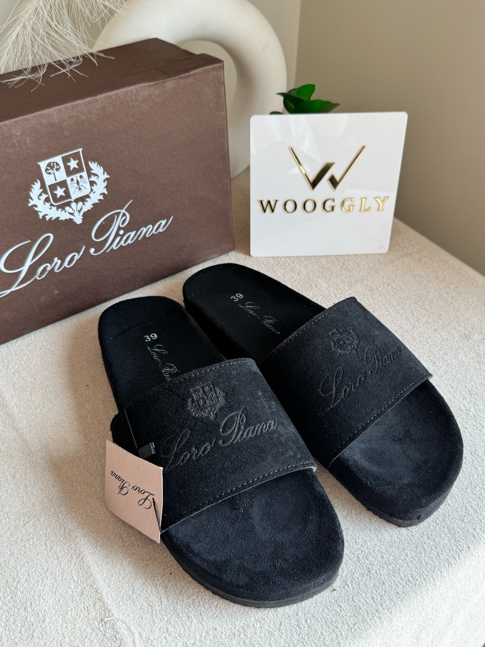 Loro Piana Comfy Slides - Ladies Black