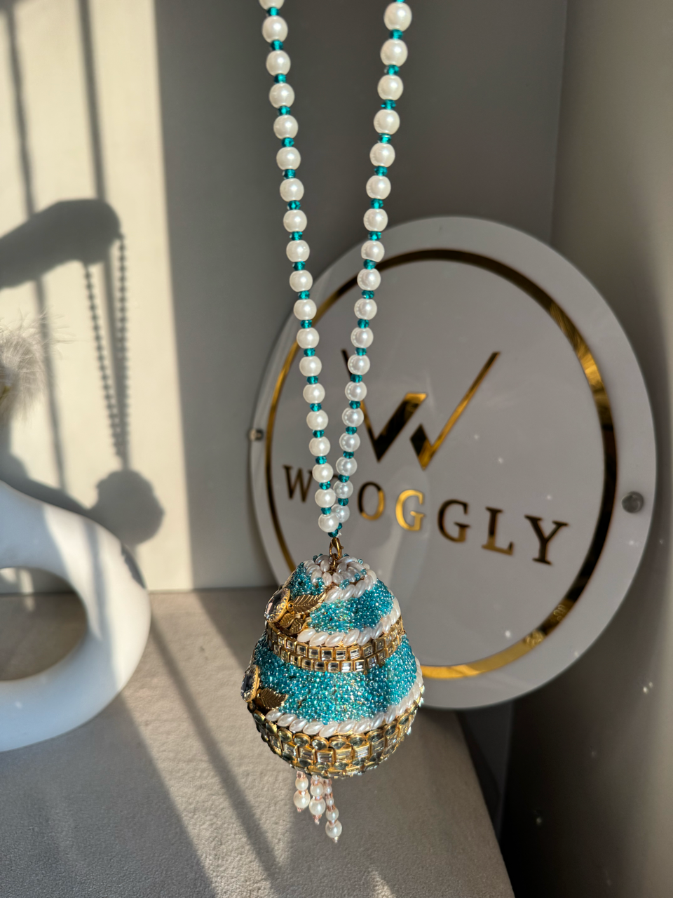 Turkish Potli - Turquoise Blue & Gold