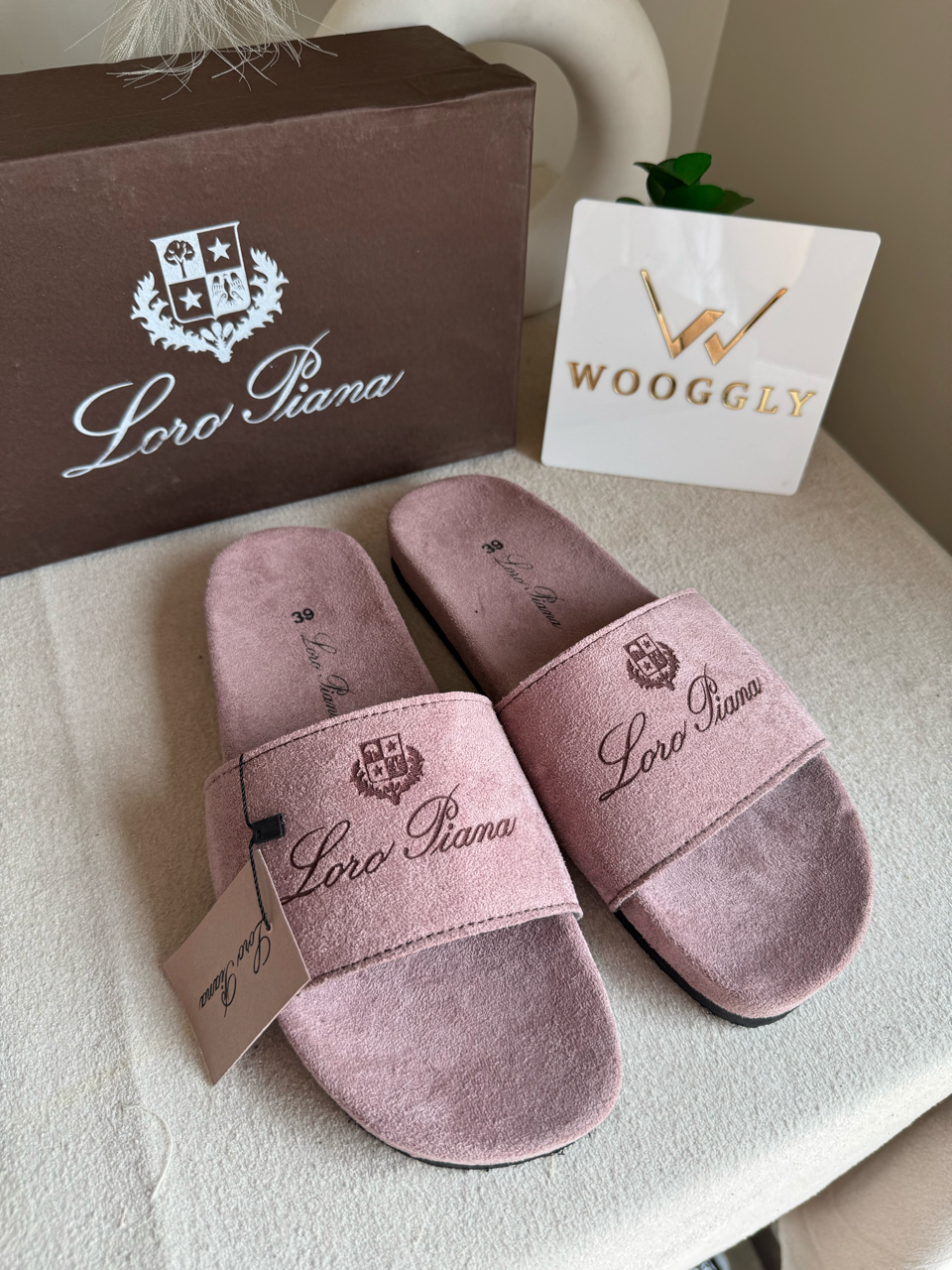 Loro Piana Comfy Slides - Ladies Pink