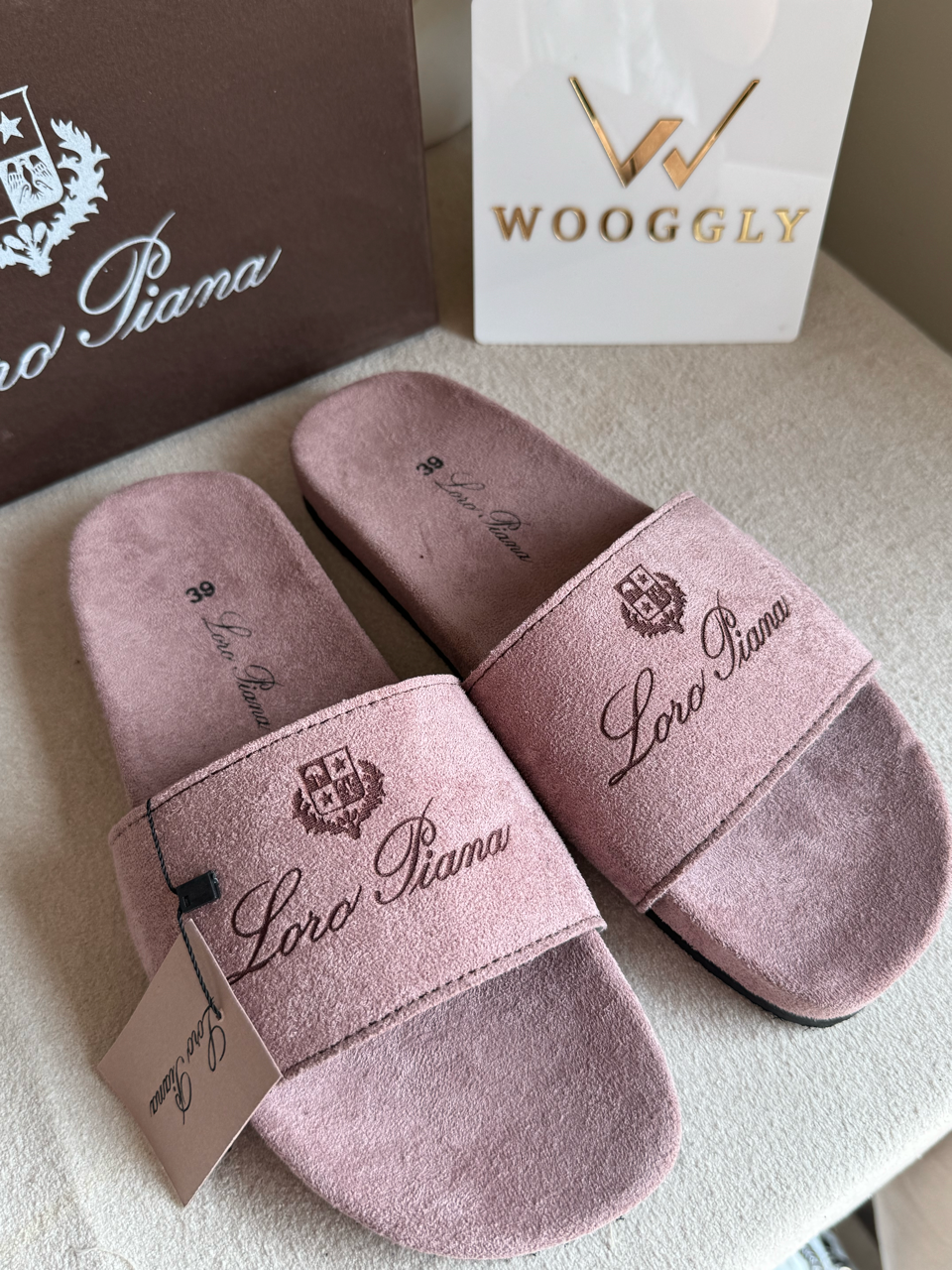 Loro Piana Comfy Slides - Ladies Pink