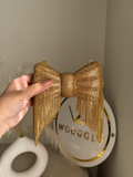 Main Character Bow Clutch - Classic Metallic Gold