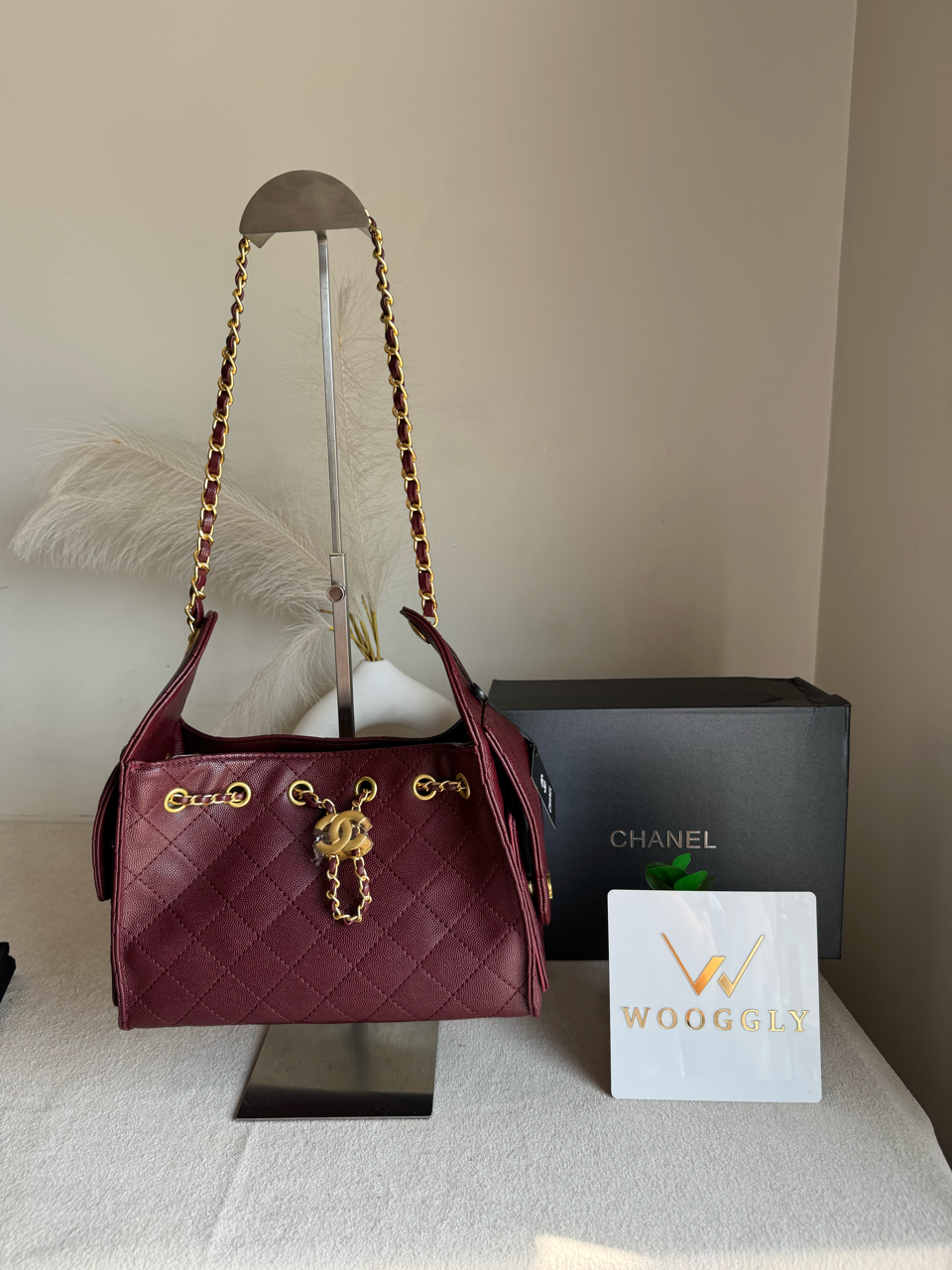 Viral Premium Chanel Bag with Box Packing - Maroon