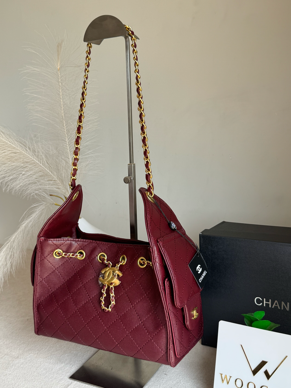 Viral Premium Chanel Bag with Box Packing - Maroon