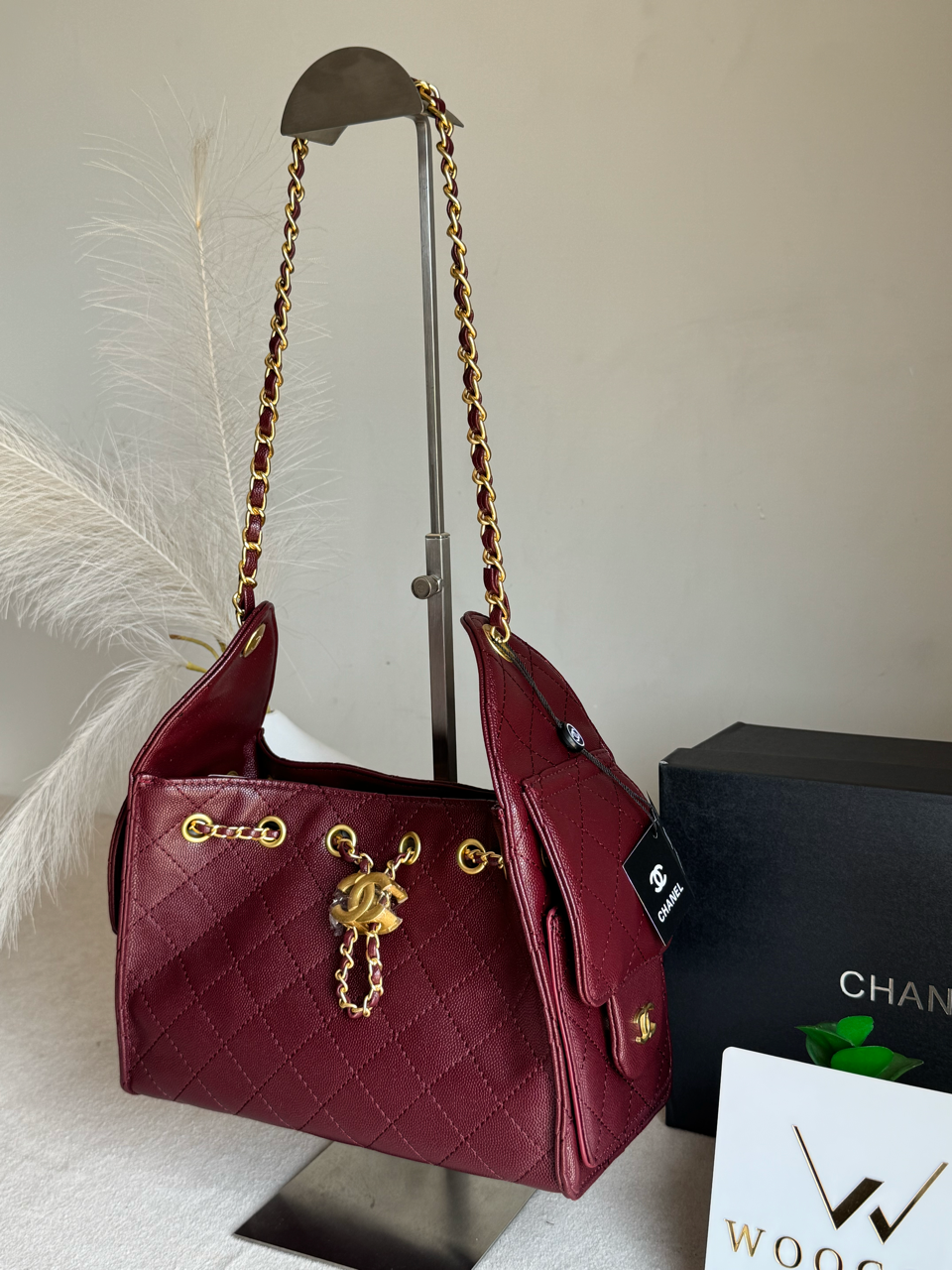 Viral Premium Chanel Bag with Box Packing - Maroon