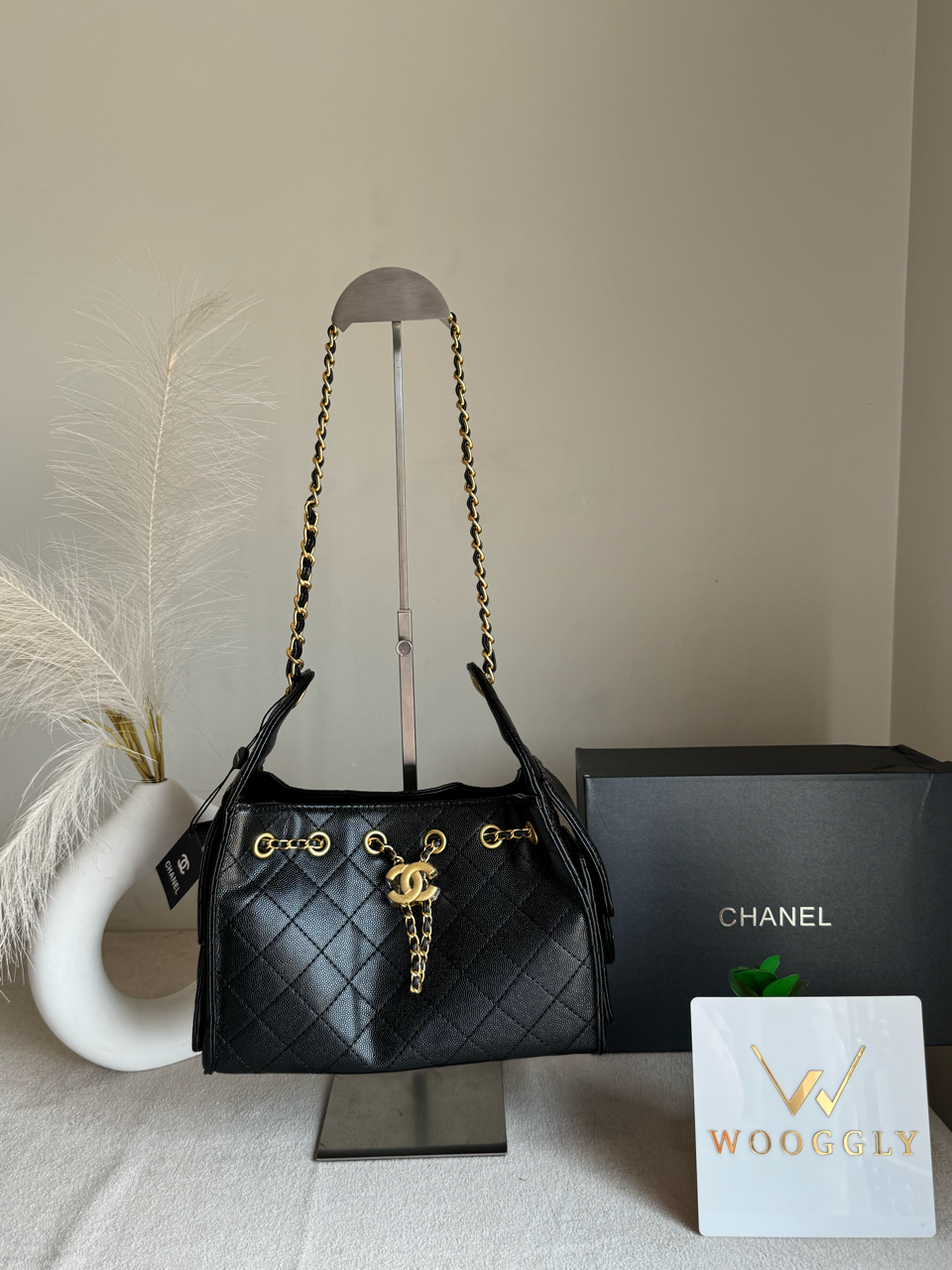 Viral Premium Chanel Bag with Box Packing - Black