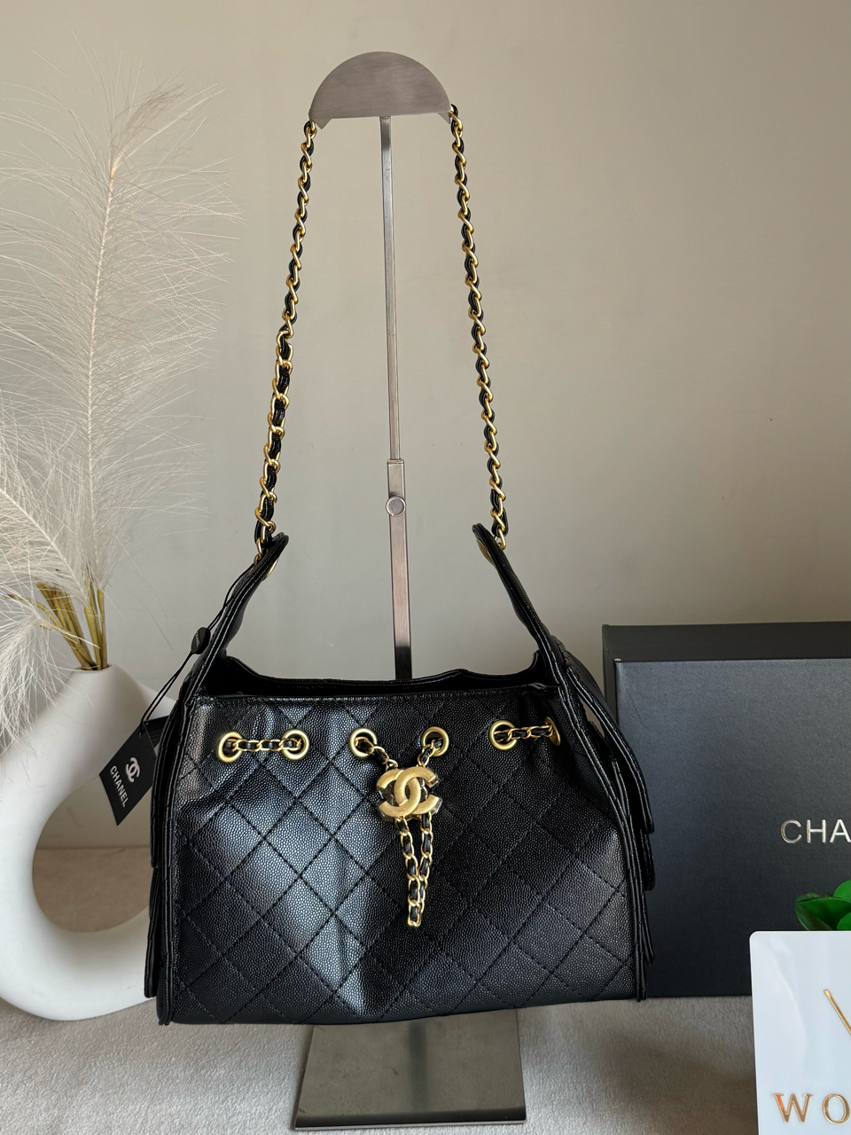 Viral Premium Chanel Bag with Box Packing - Black