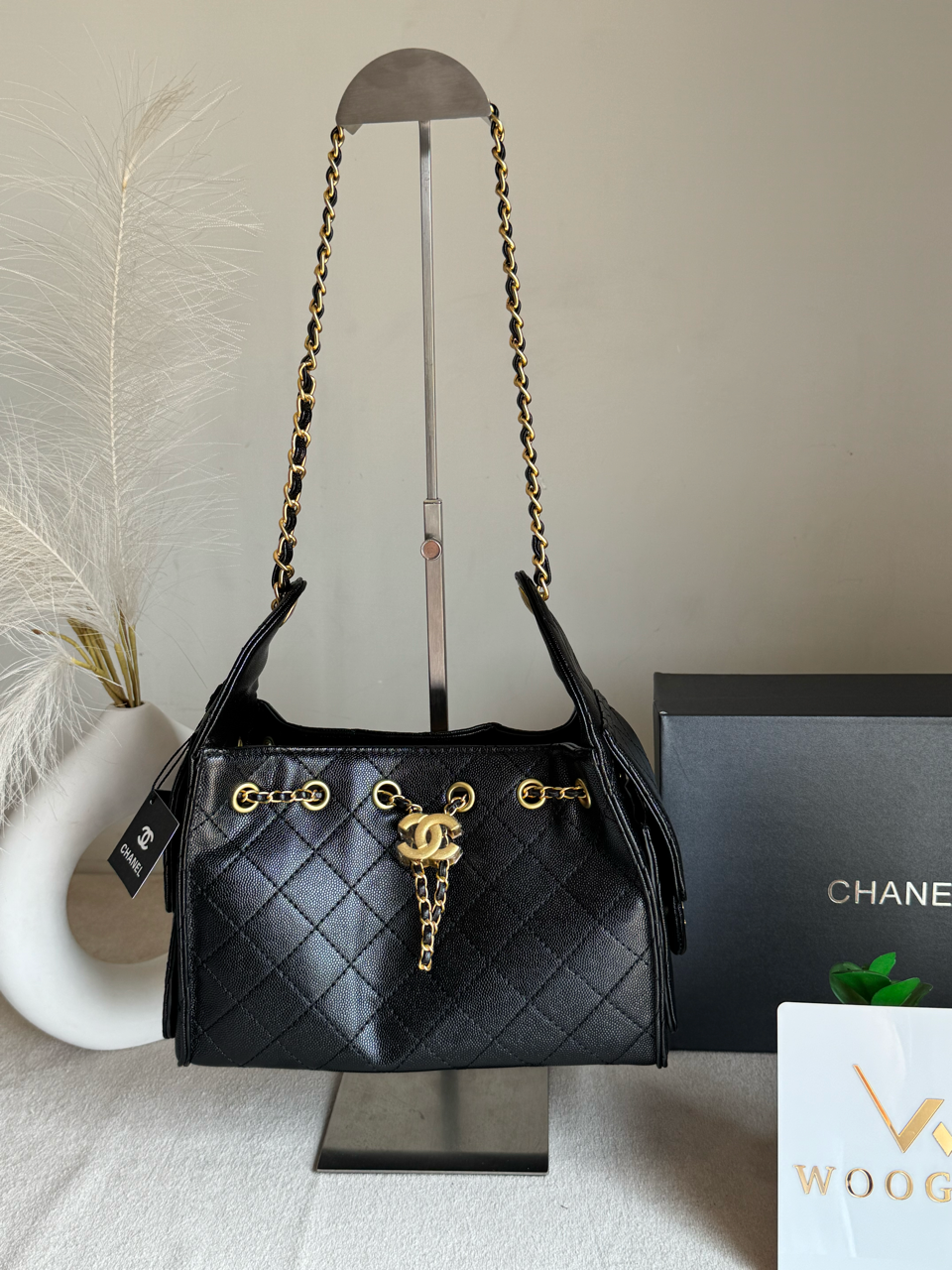 Viral Premium Chanel Bag with Box Packing - Black