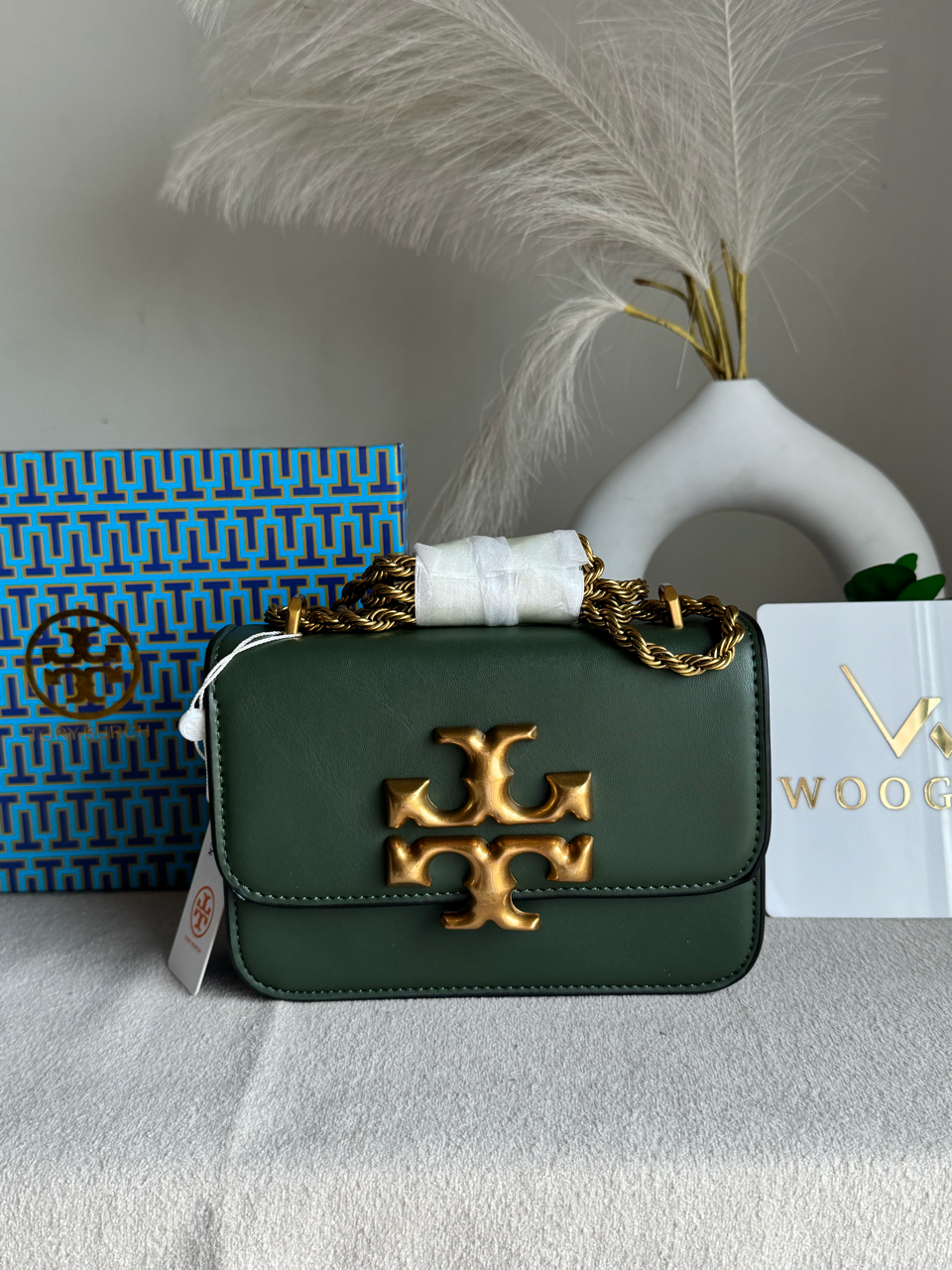 Tory Burch Eleanor Bag with Box Packing - Green