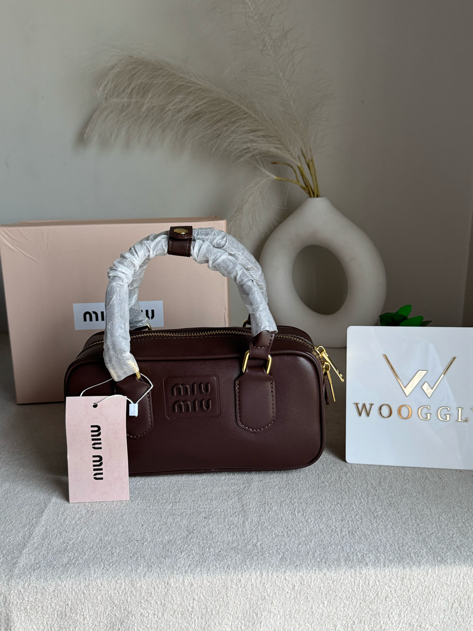 Viral MIU MIU Bag Premium Quality with Box Packing - Coffee