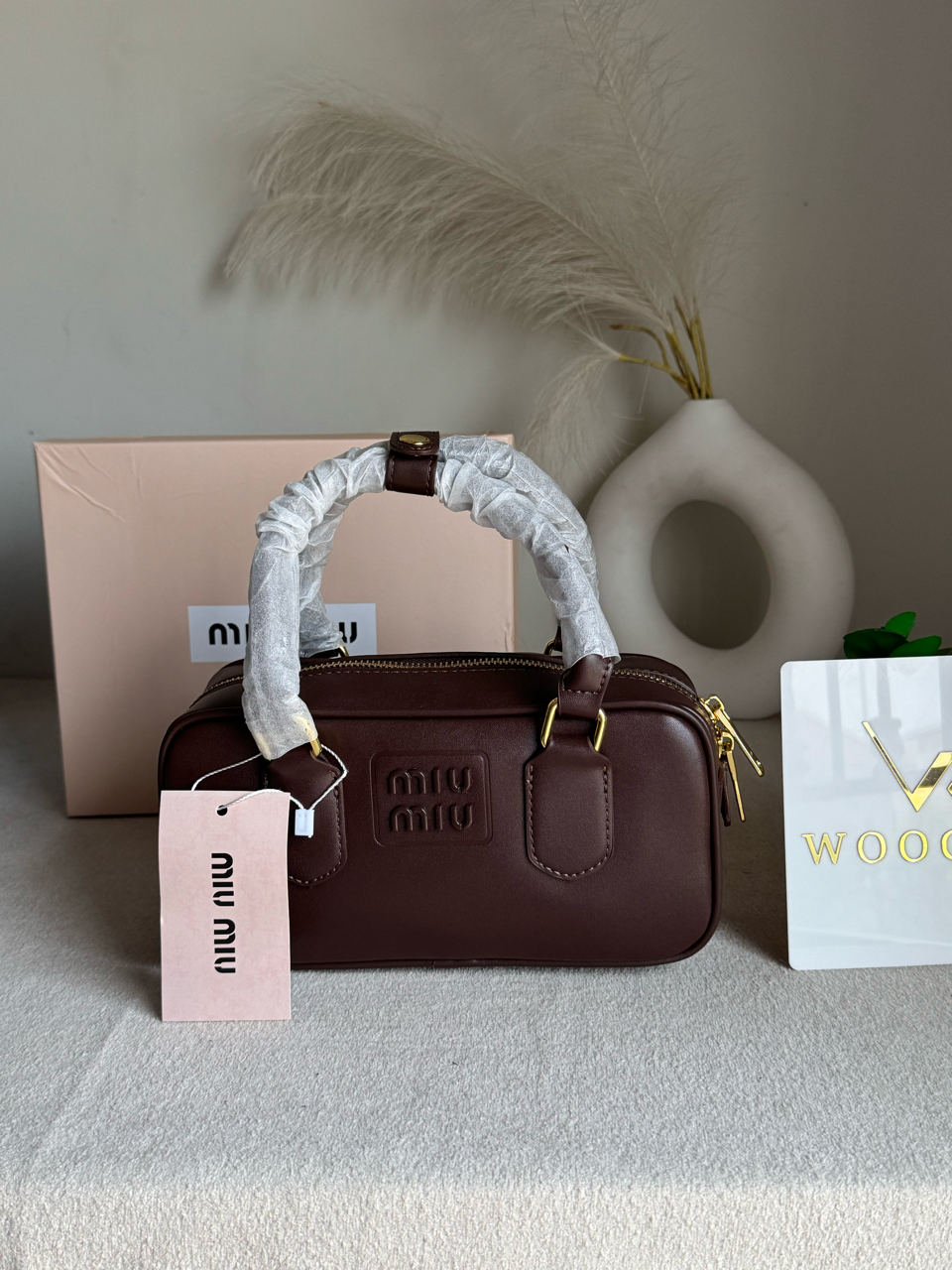 Viral MIU MIU Bag Premium Quality with Box Packing - Coffee