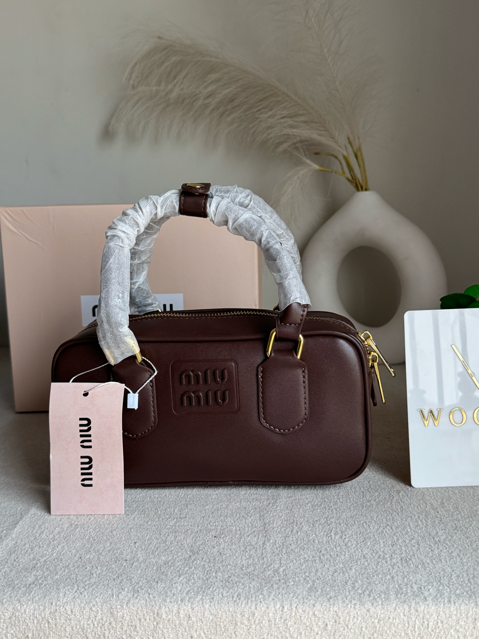 Viral MIU MIU Bag Premium Quality with Box Packing - Coffee