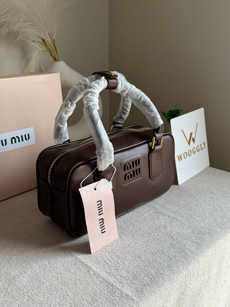 Viral MIU MIU Bag Premium Quality with Box Packing - Coffee