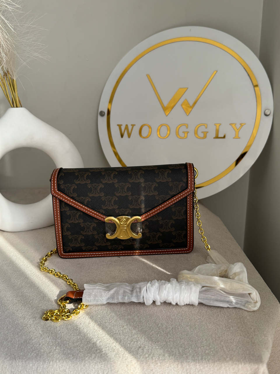 Celine Inspired Crossbody Bag High Quality - Vintage Espresso