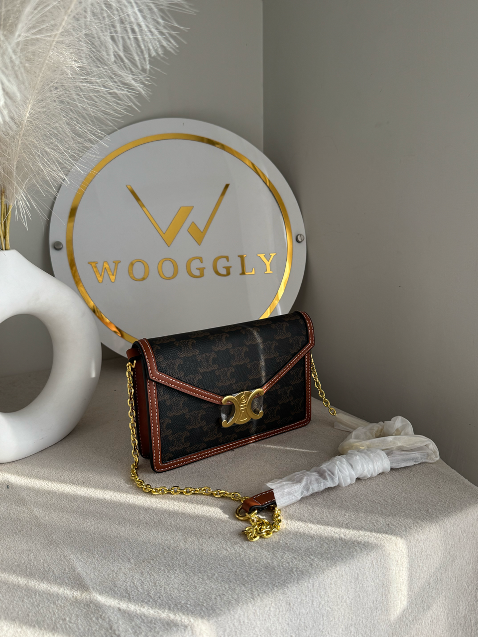 Celine Inspired Crossbody Bag High Quality - Vintage Espresso